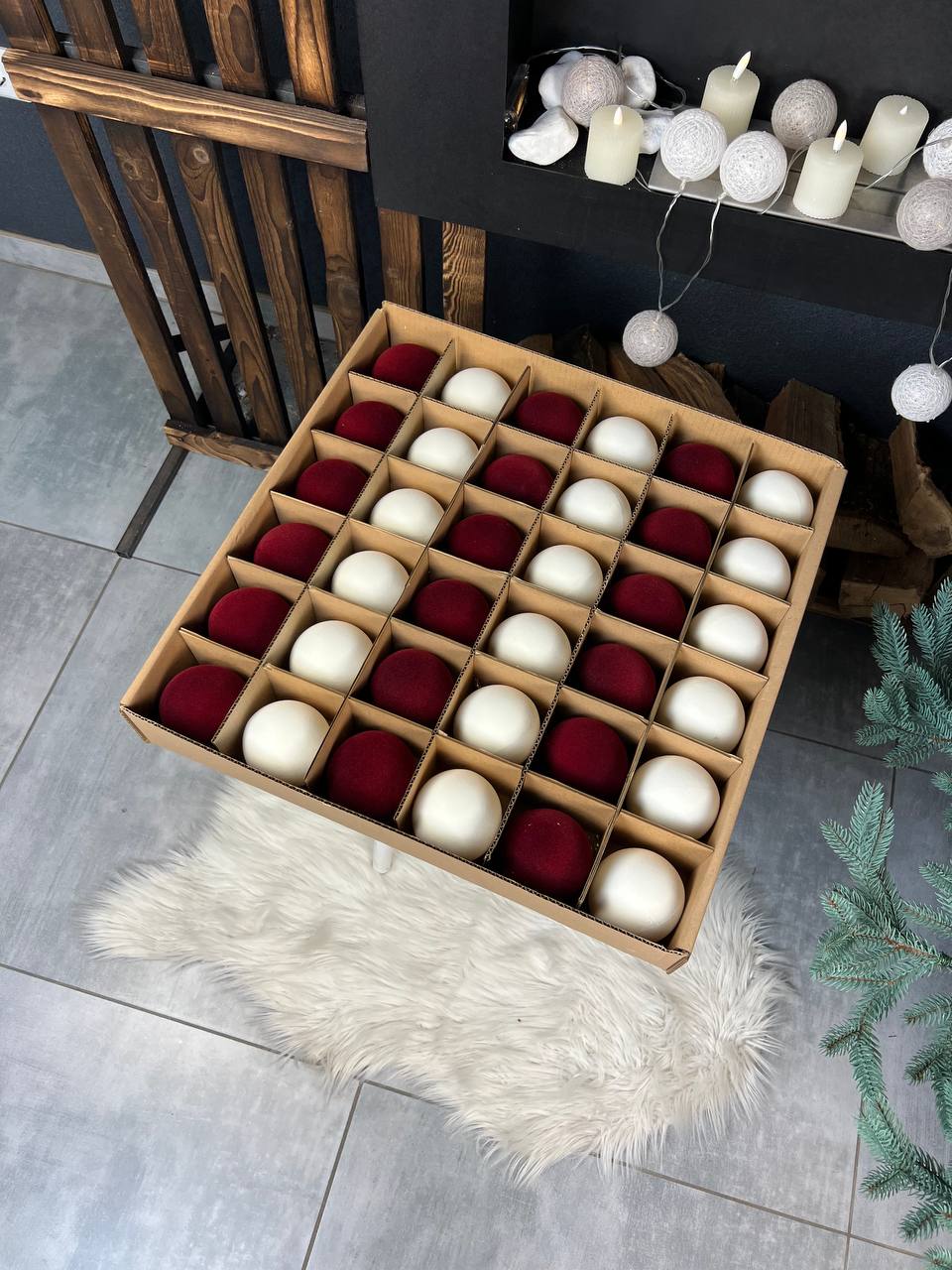 Подарунковий набір «Оксамитовий мікс» - БОРДОВИЙ-БІЛИЙ 🍒