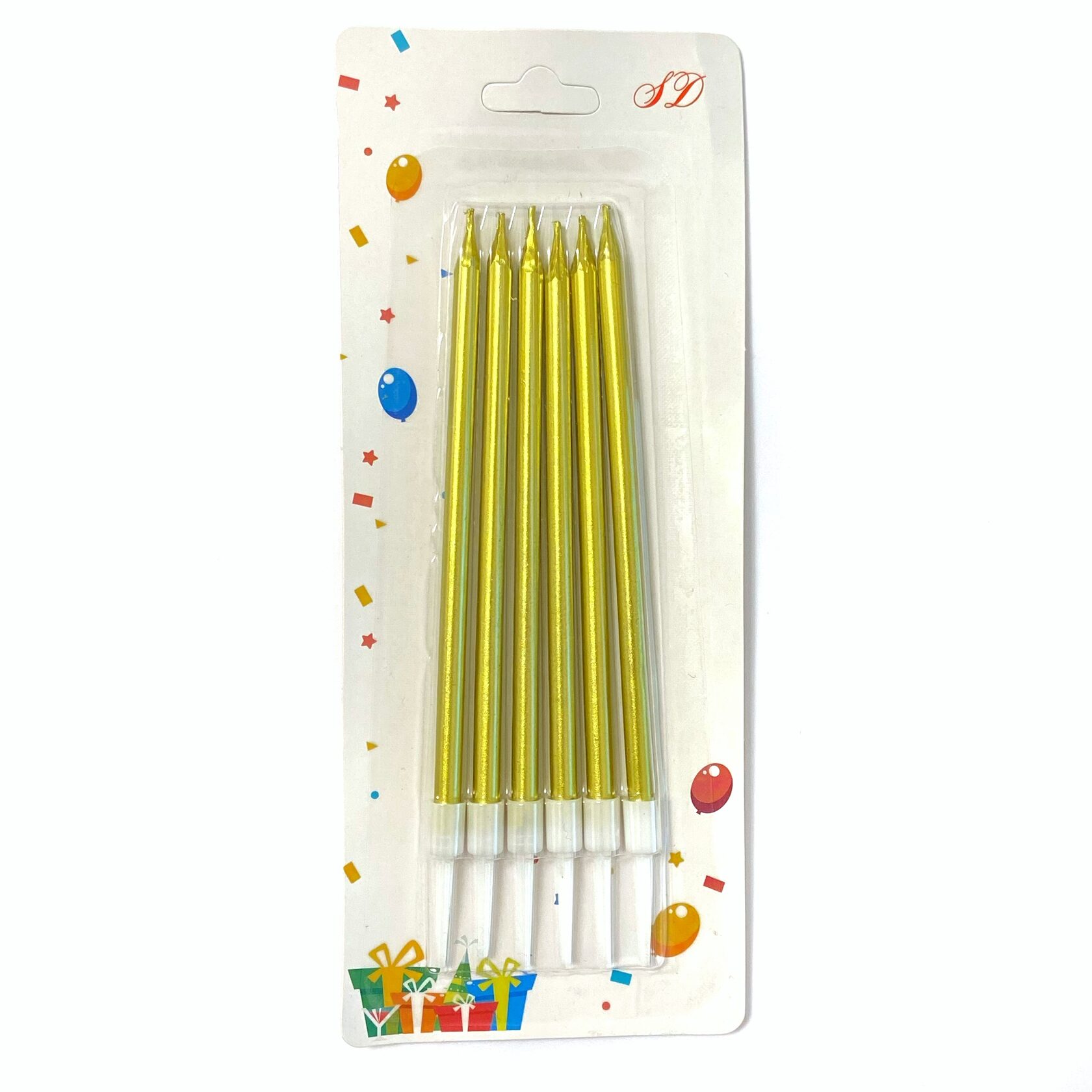 Свічки паличками з підставкою золото 6шт