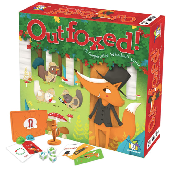 OUTFOXED, A CLASSIC WHO DUNNIT GAME FOR PRESCHOOLERS, 4 players