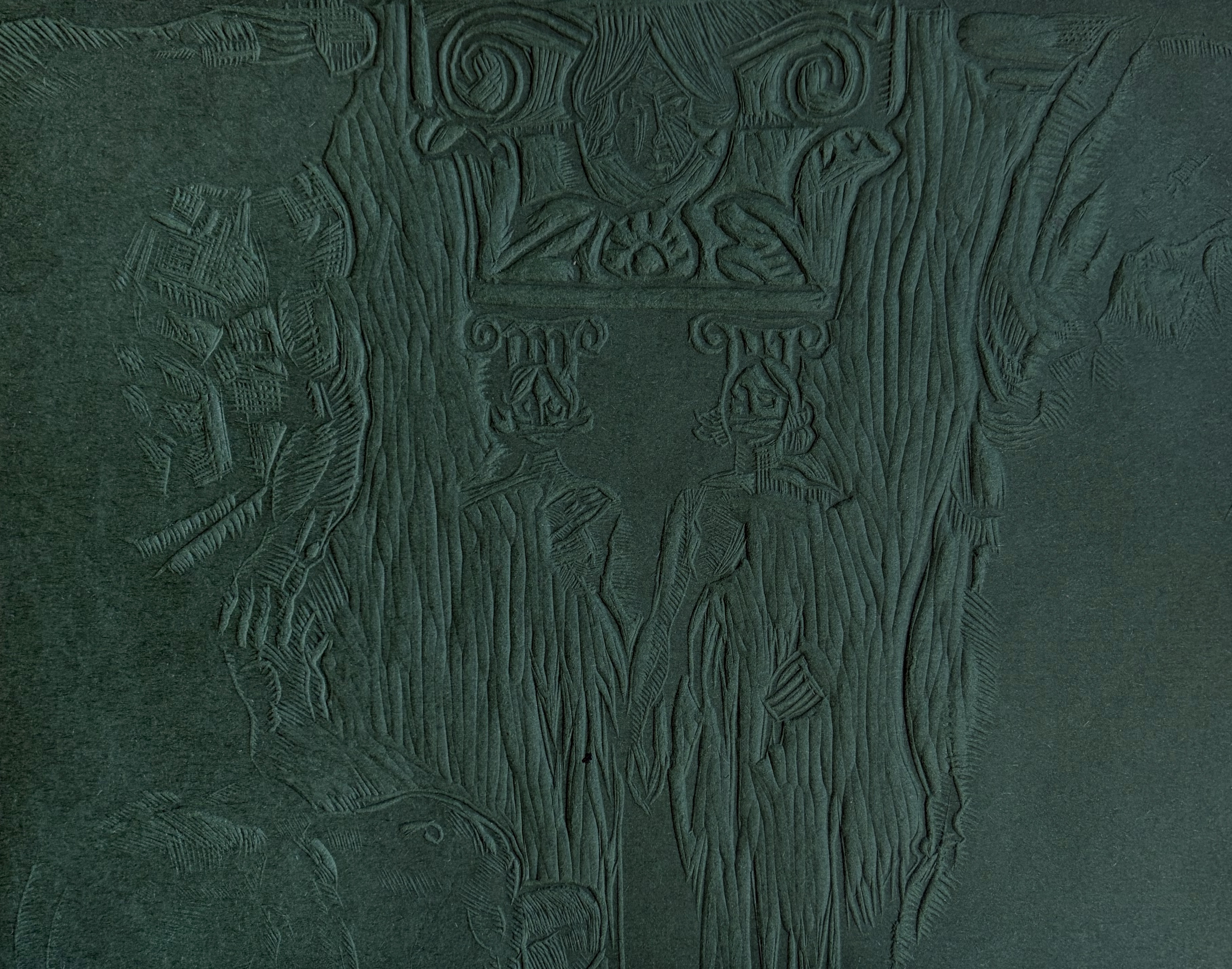 Blind embossing `The Gods Are Watching (Green)`
