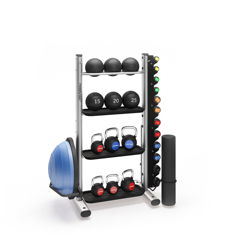 Базова стійка Life Fitness з опціями, тримач для гантелей / ролів і BOSU