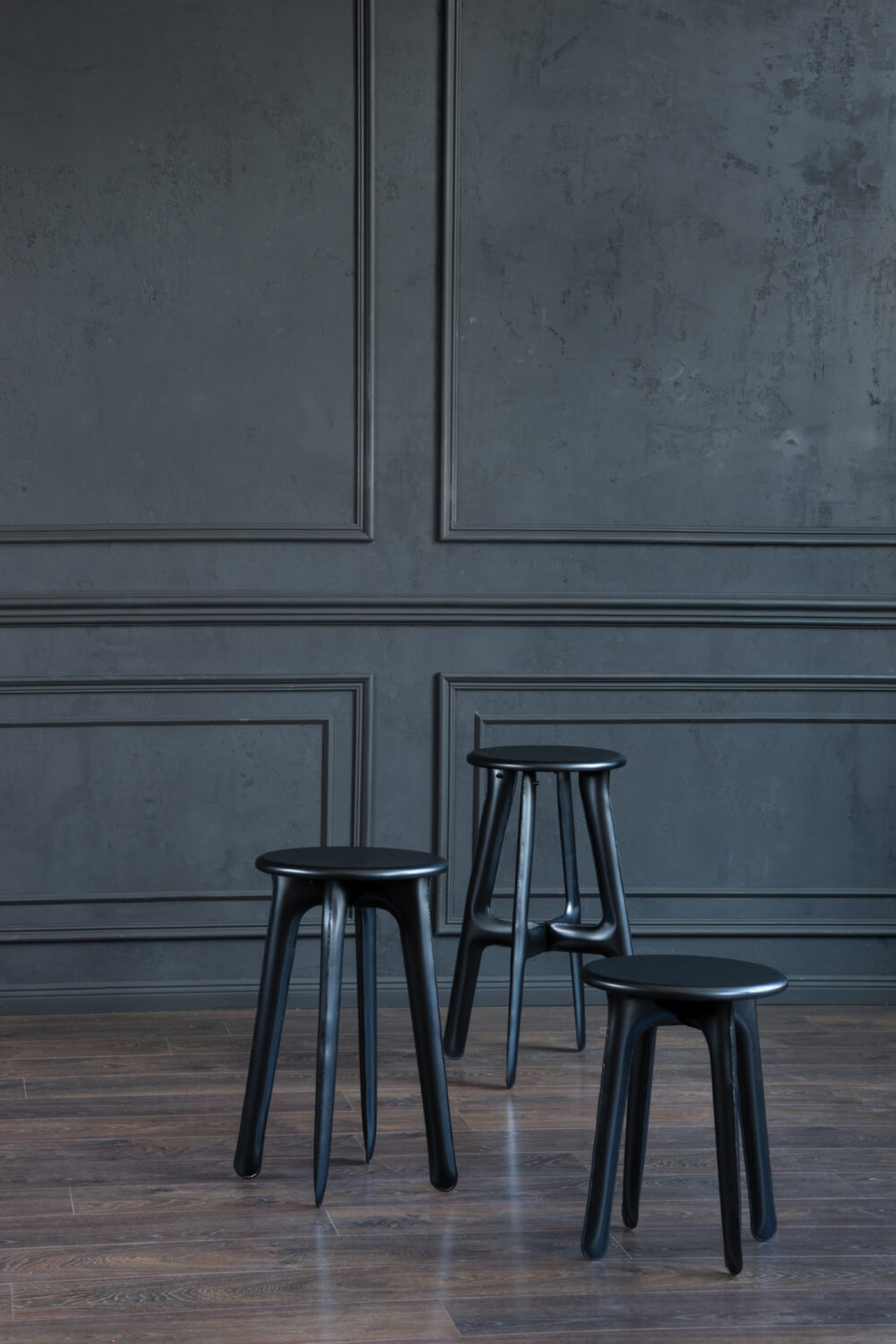 Стілець Ultraleggera Kitchen Stool Anodic Black Aluminium