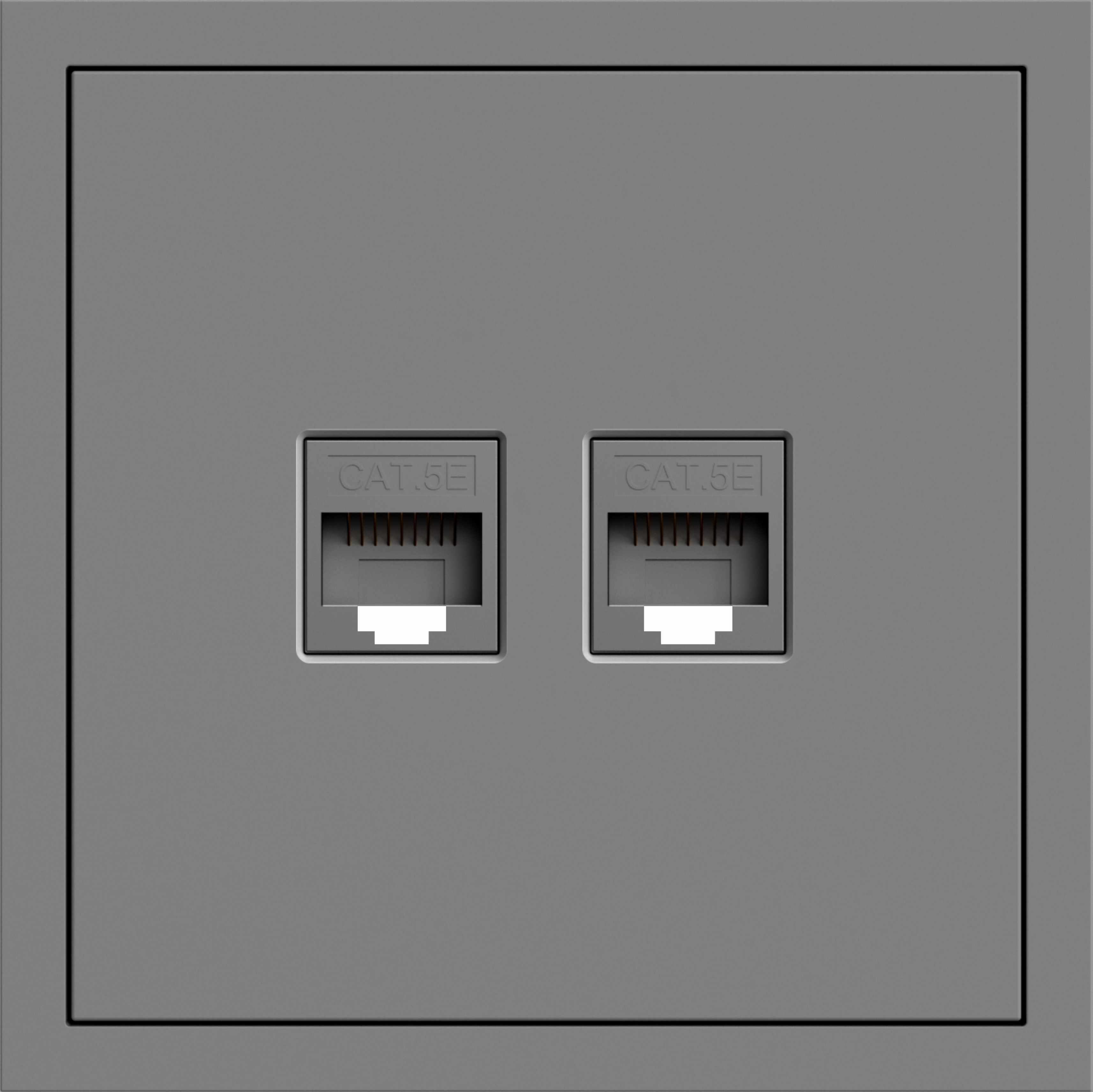 ER152PC-G розетка комп’ютерна подвійна, механізм сірий Soft