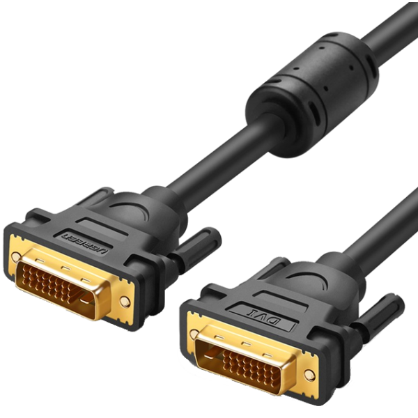 Кабель UGREEN DV101 DVI (24+1) Male to Male Cable Gold Plated