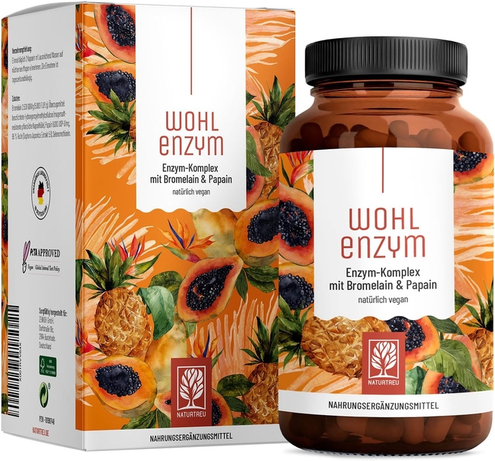 NATURTREU Welfenzyme Комплекс ферментів з бромелаїну та папаїну - 120 капсул