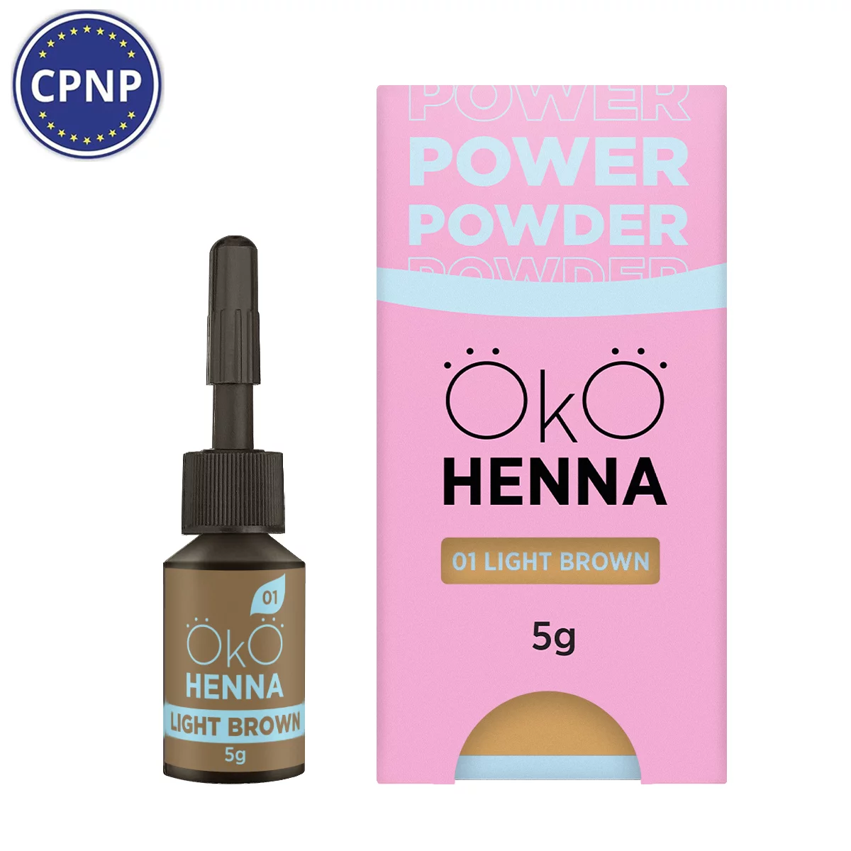 Къна за вежди OKO Power Powder, 01 Light Brown, 5g