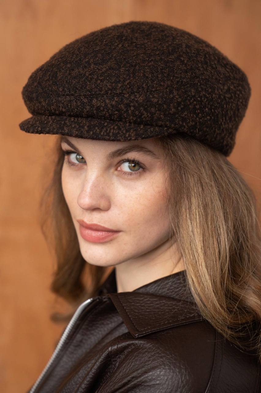 Картуз "Хуліганка" букле шоколадний