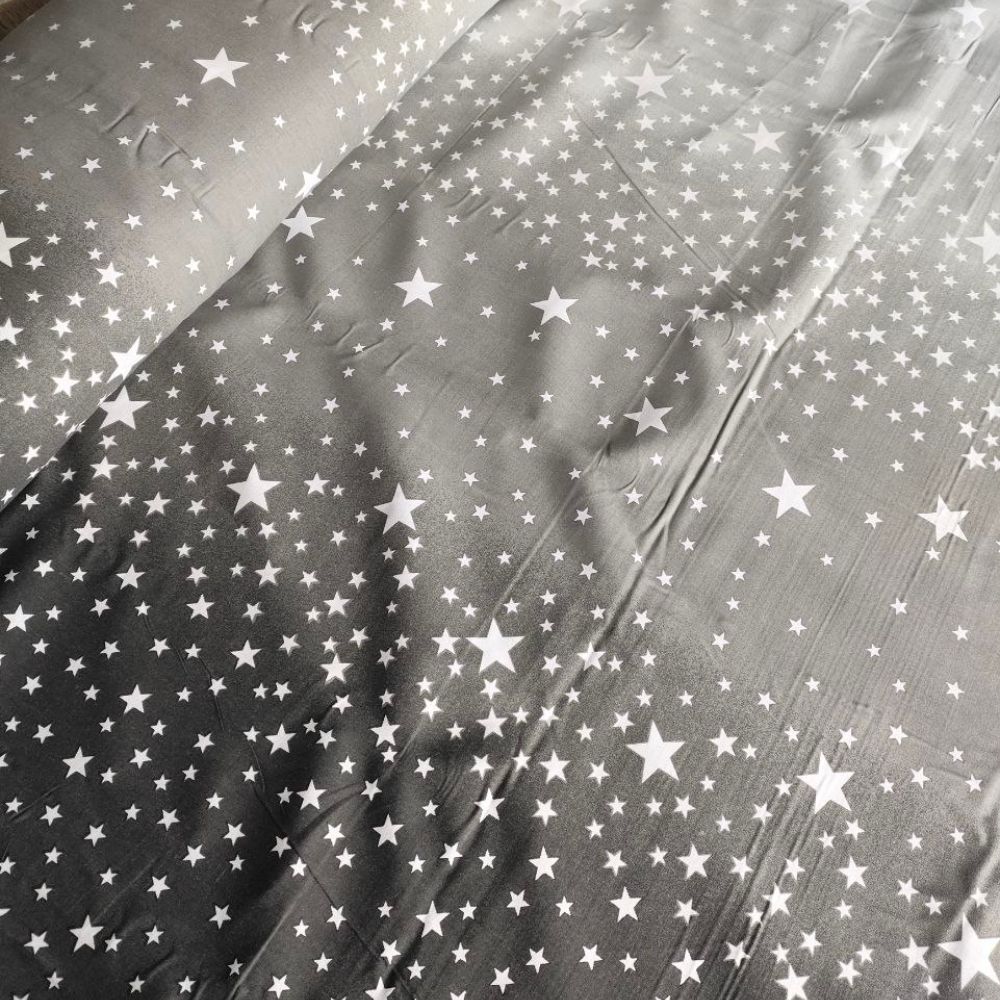 Тканина Голд Euro - Зірочка омбре сіра