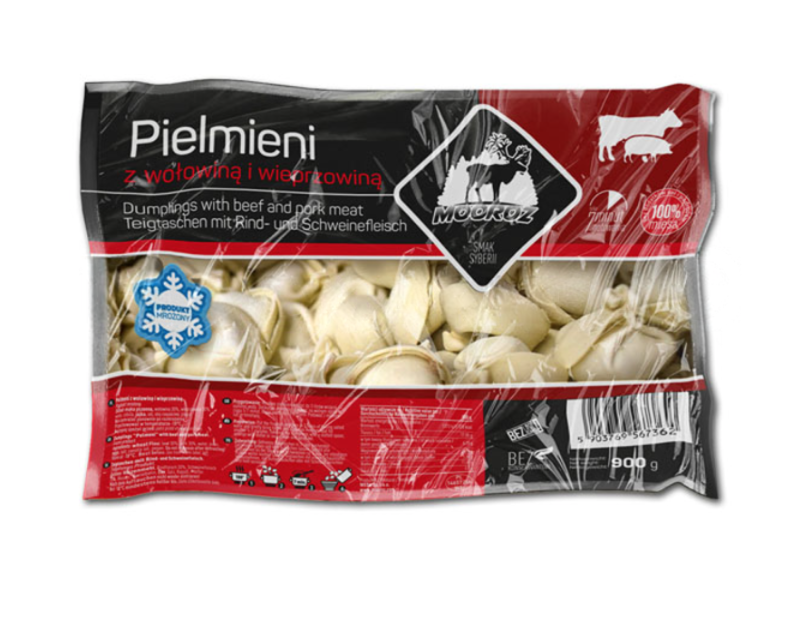 🇵🇱 "MOOROZ" PELMENI con ternera y cerdo, 900 g.