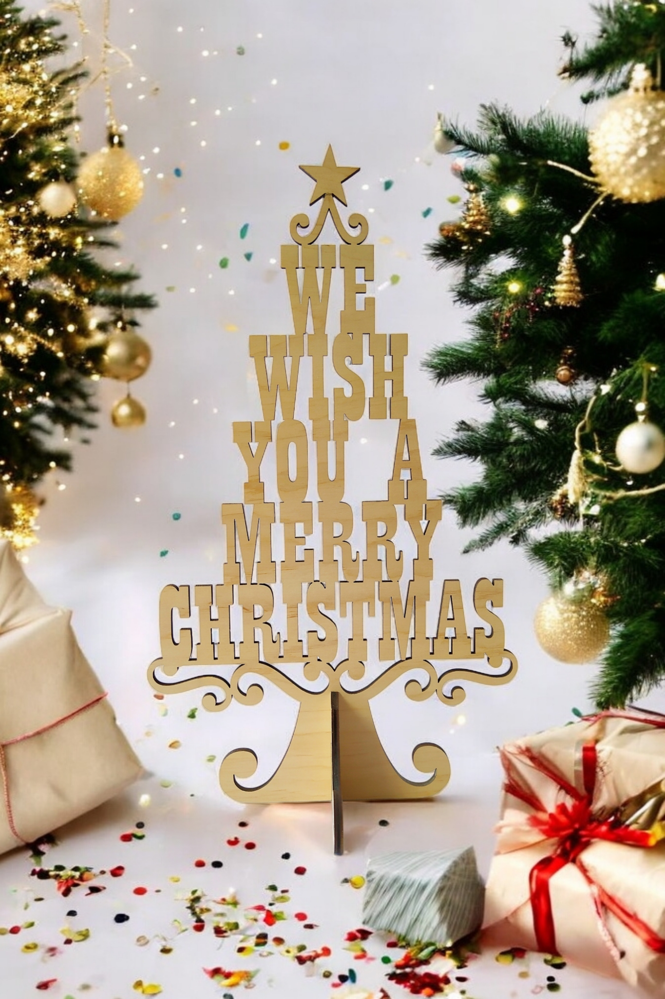 Ялинка "We wish you a merry christmas" 31*18 см KolodaToys р0001