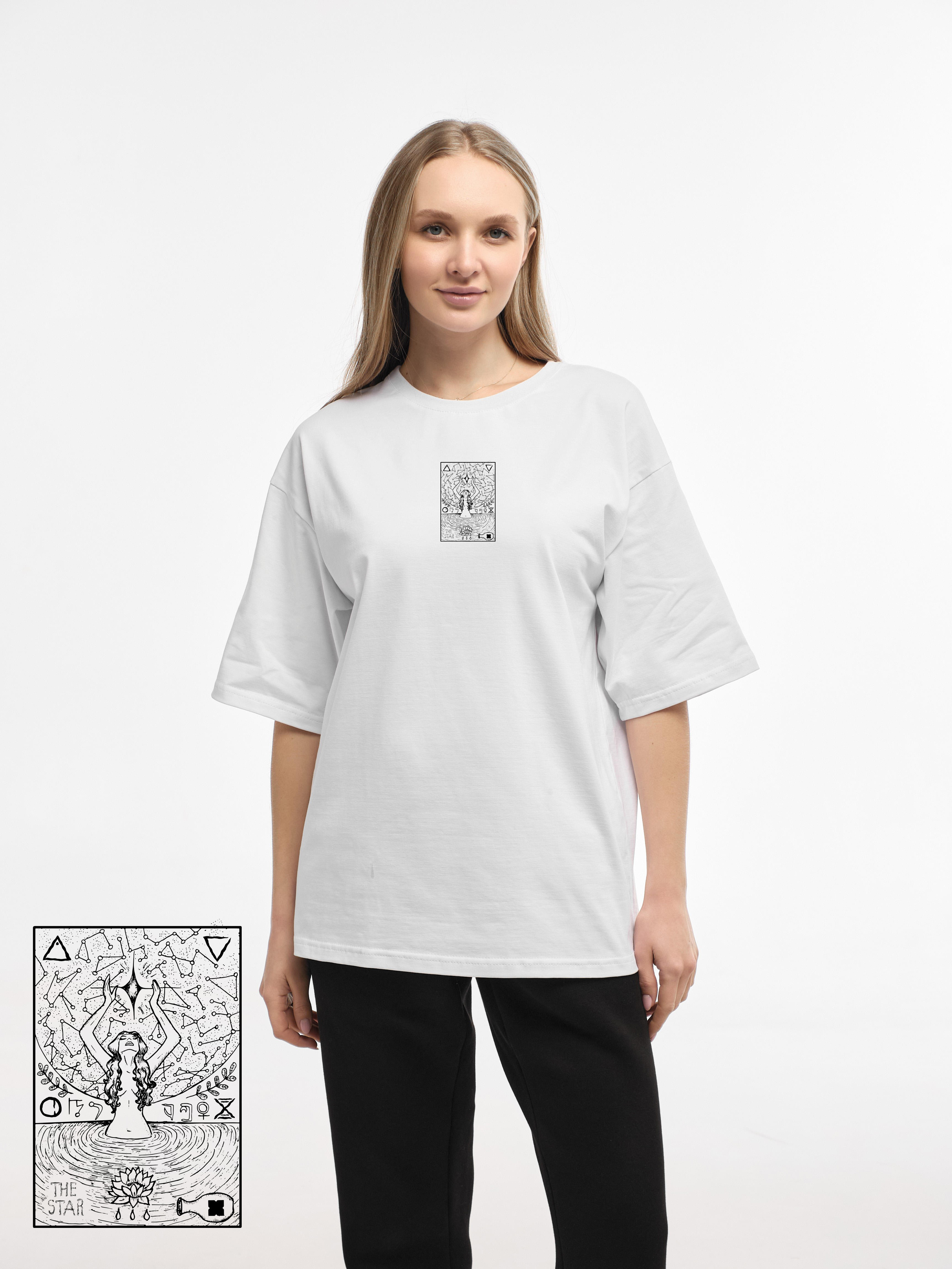 T-SHIRT TAROT "THE STAR" | WHITE EMOTION | XT1