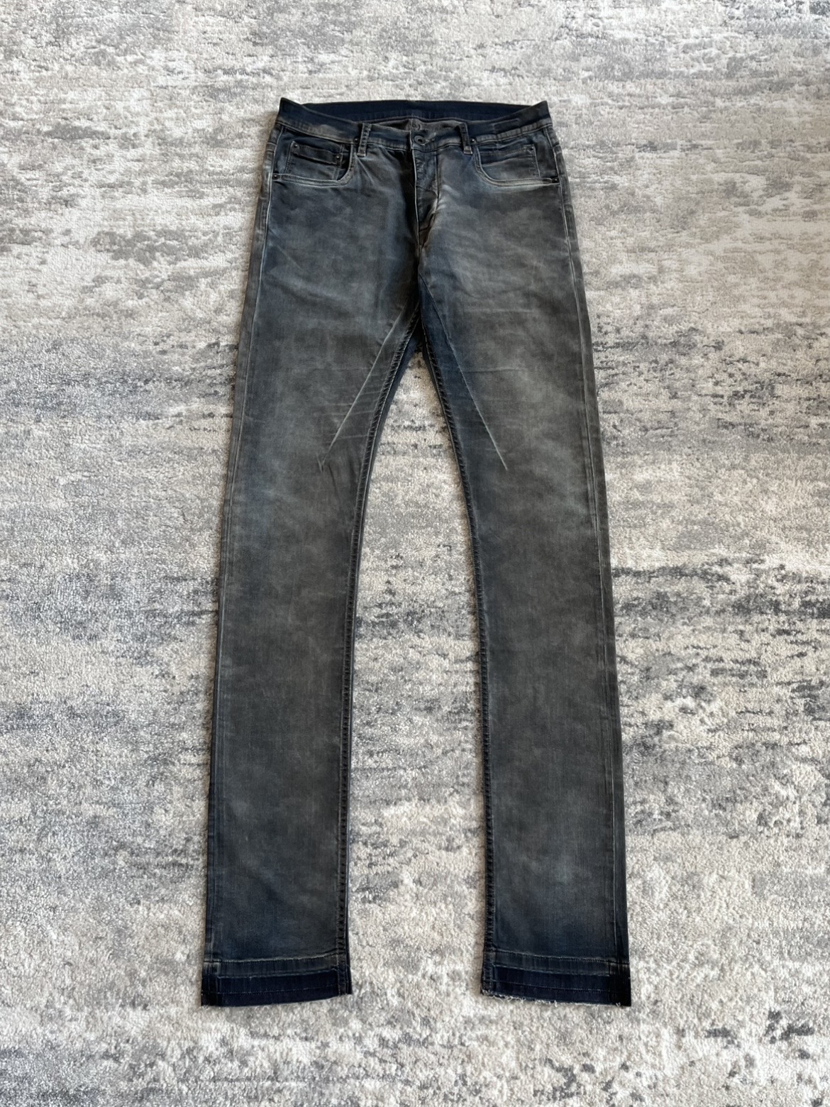rick owens ss16 "dark dust" detroit cut denim