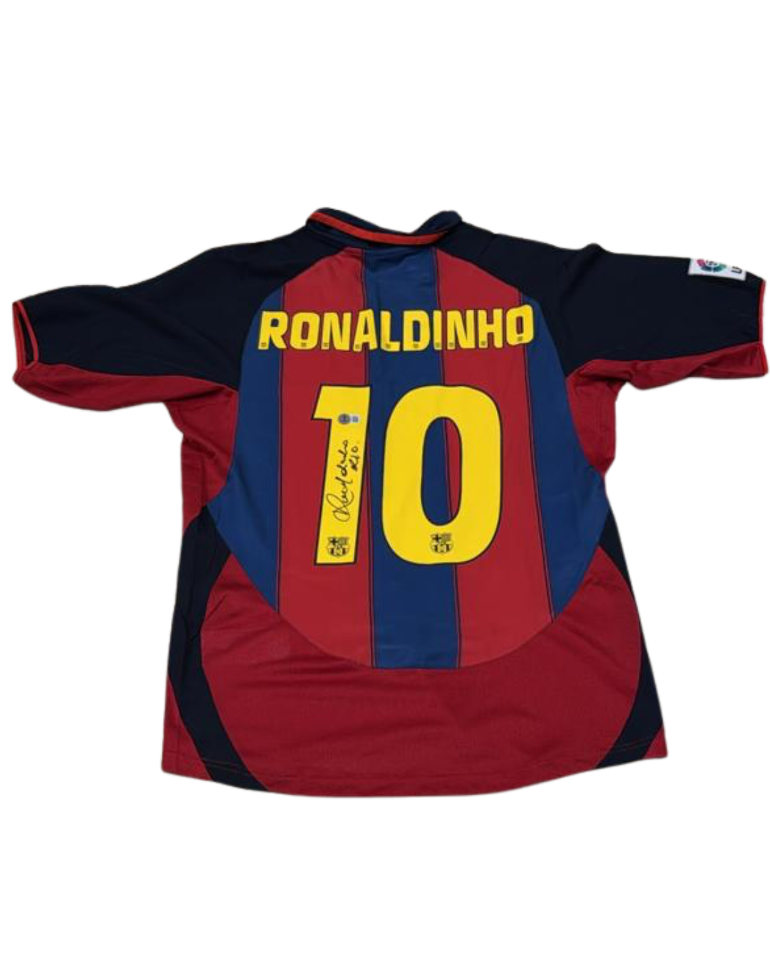 JERSEY RONALDINHO BARCELONA SIGNED CERTIFICADO BECKETT