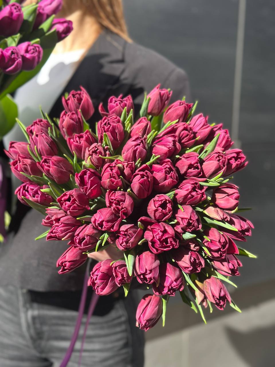Тюльпан фіолетовий піоновидний 40-45см