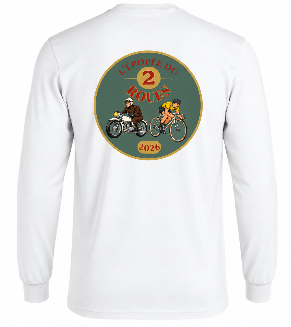 T-shirt manches longues Collector – L’Épopée du 2 Roues - Blanc