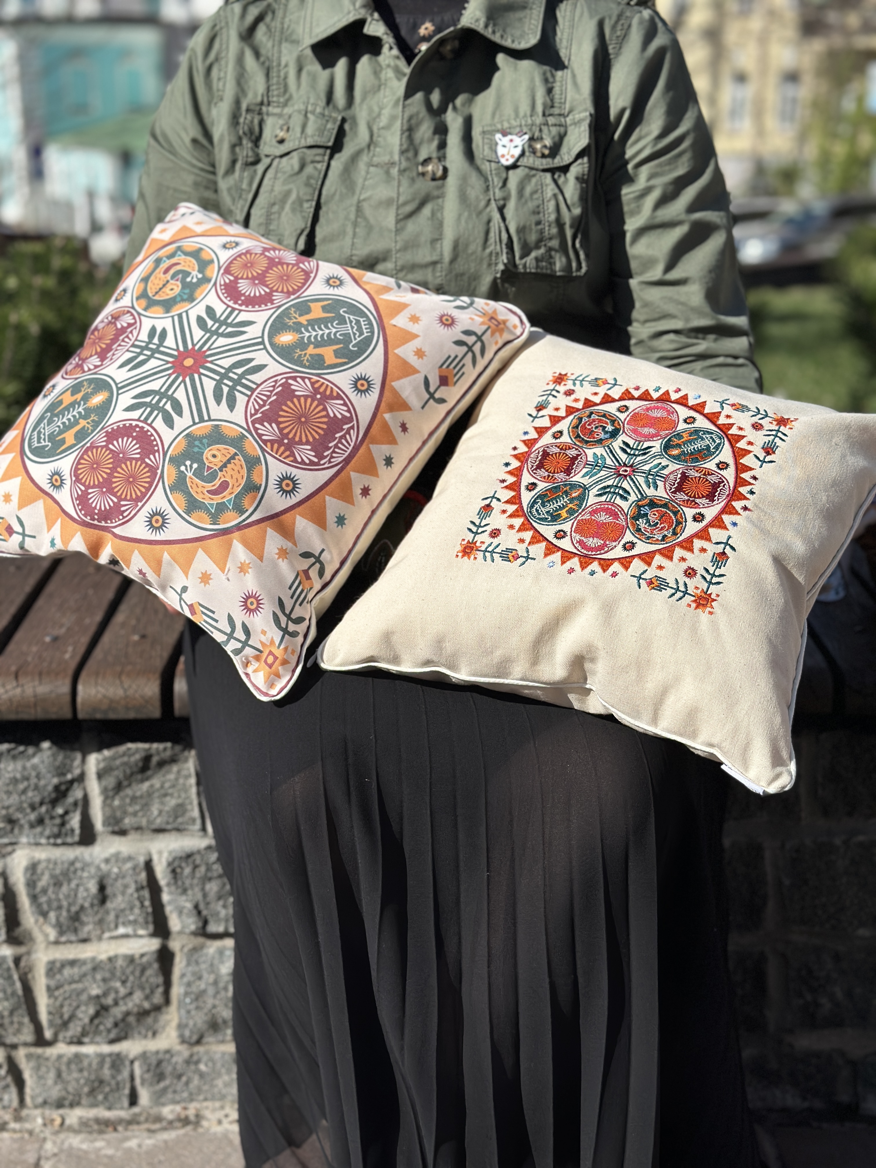 Подушка принтована «Писанки» саржа