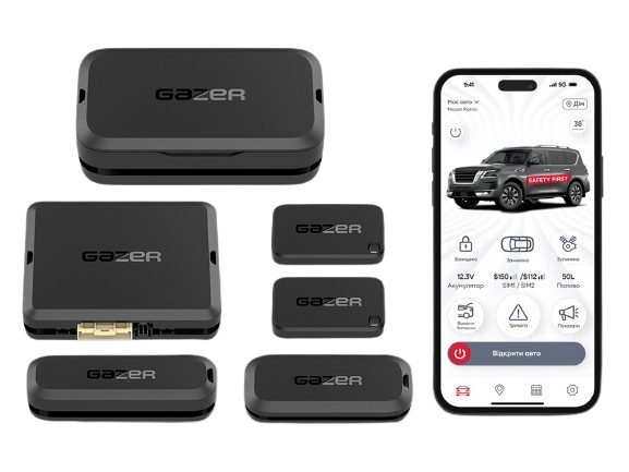 Автосигналізація Gazer S5 Overhand з автозапуском (4G LTE + GPS + BT Мітки + Реле)