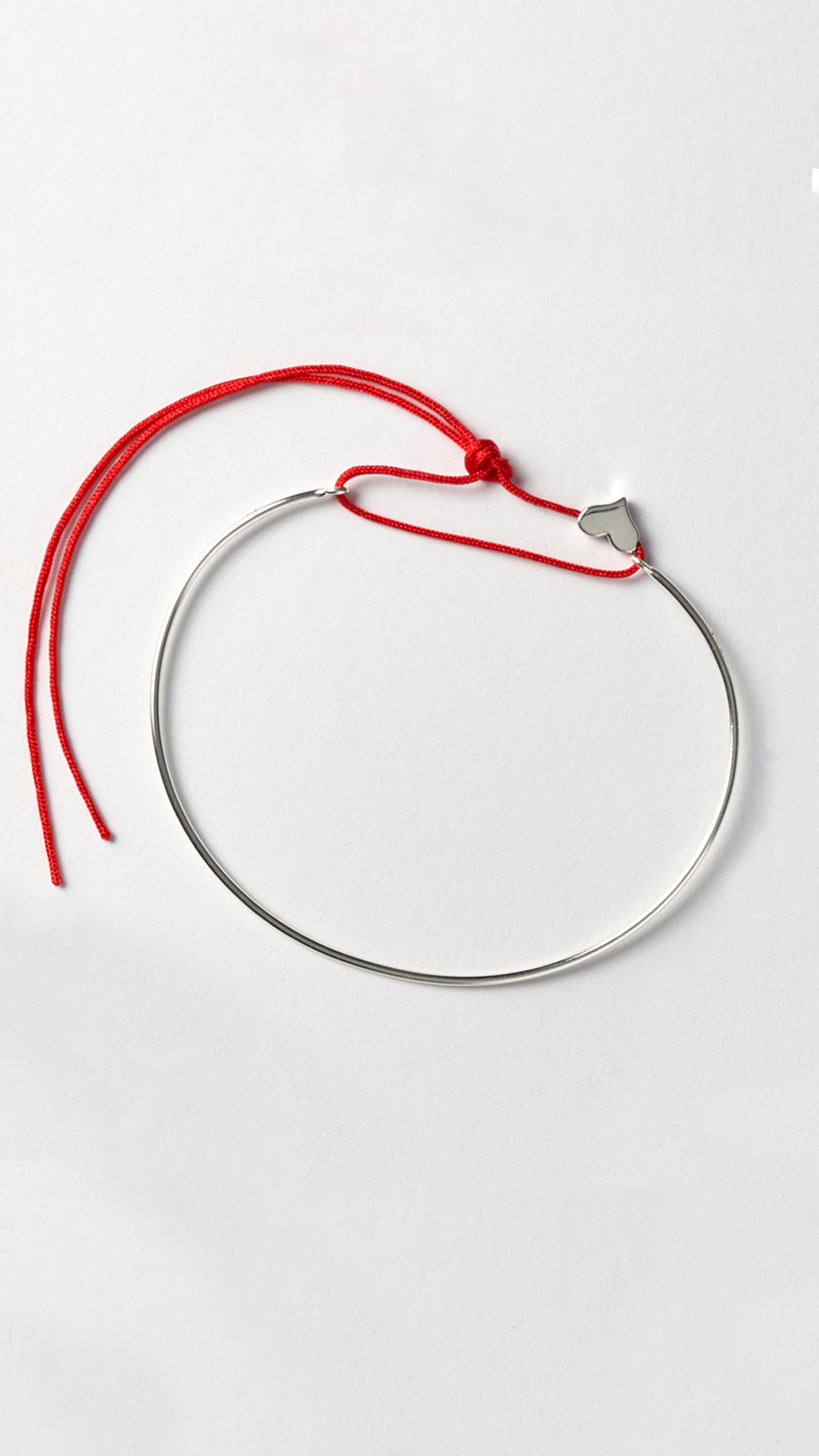 Wish Bracelet IVA with Heart Pendant
Sterling Silver