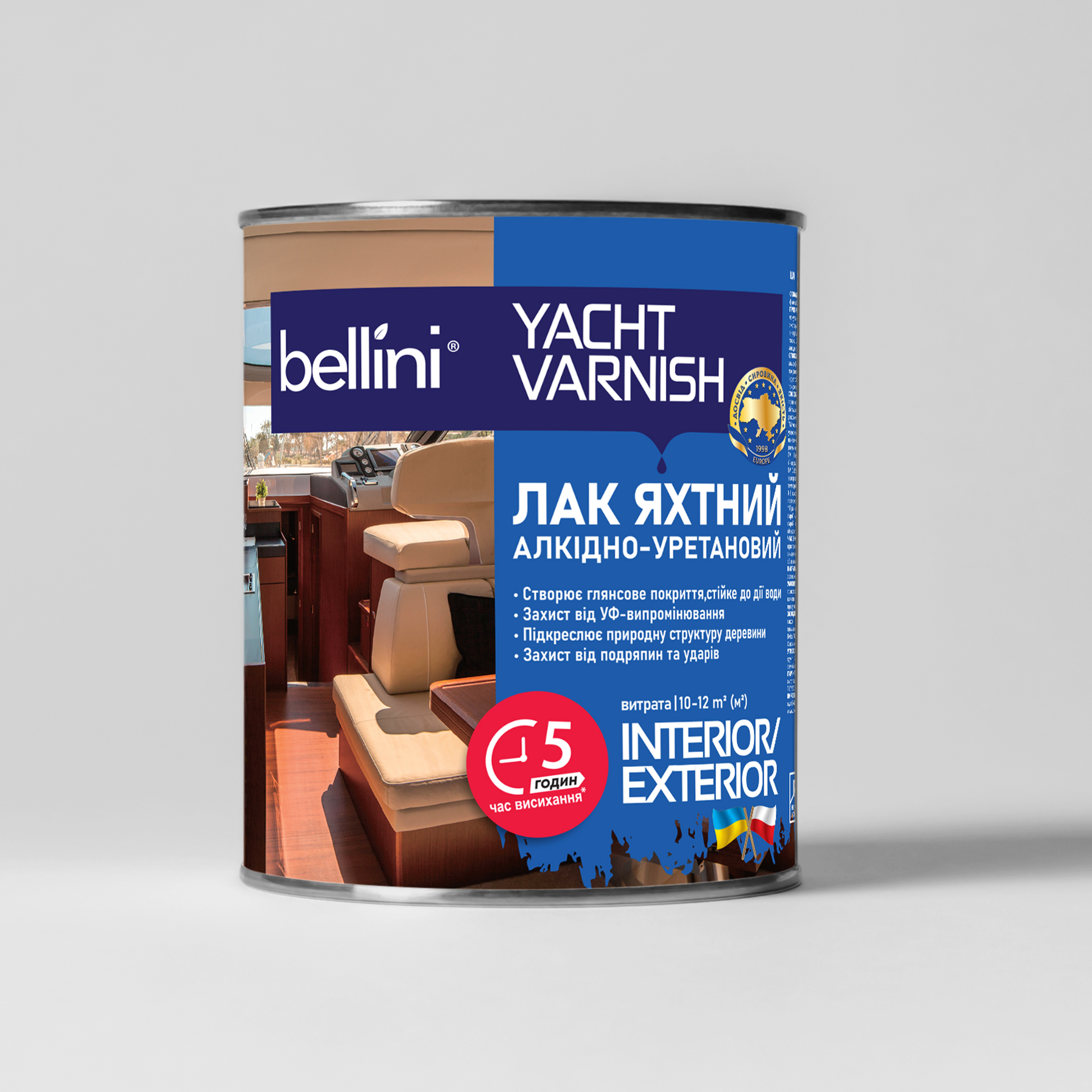 YACHT VARNISH Лак яхтний алкідно-уретановий ТМ BELLINI