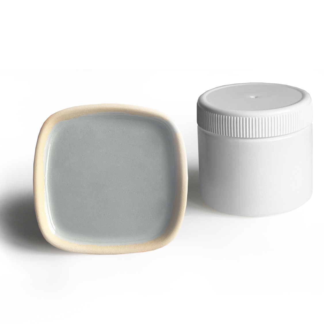 Глазур для кераміки глянцева світло-сірий | 1020 - 1100 C G02