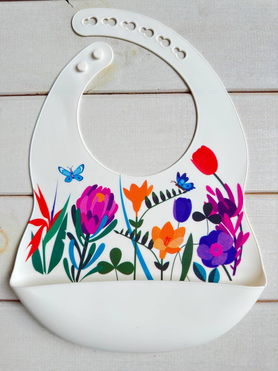 Дитячий силіконовий нагрудник принт 