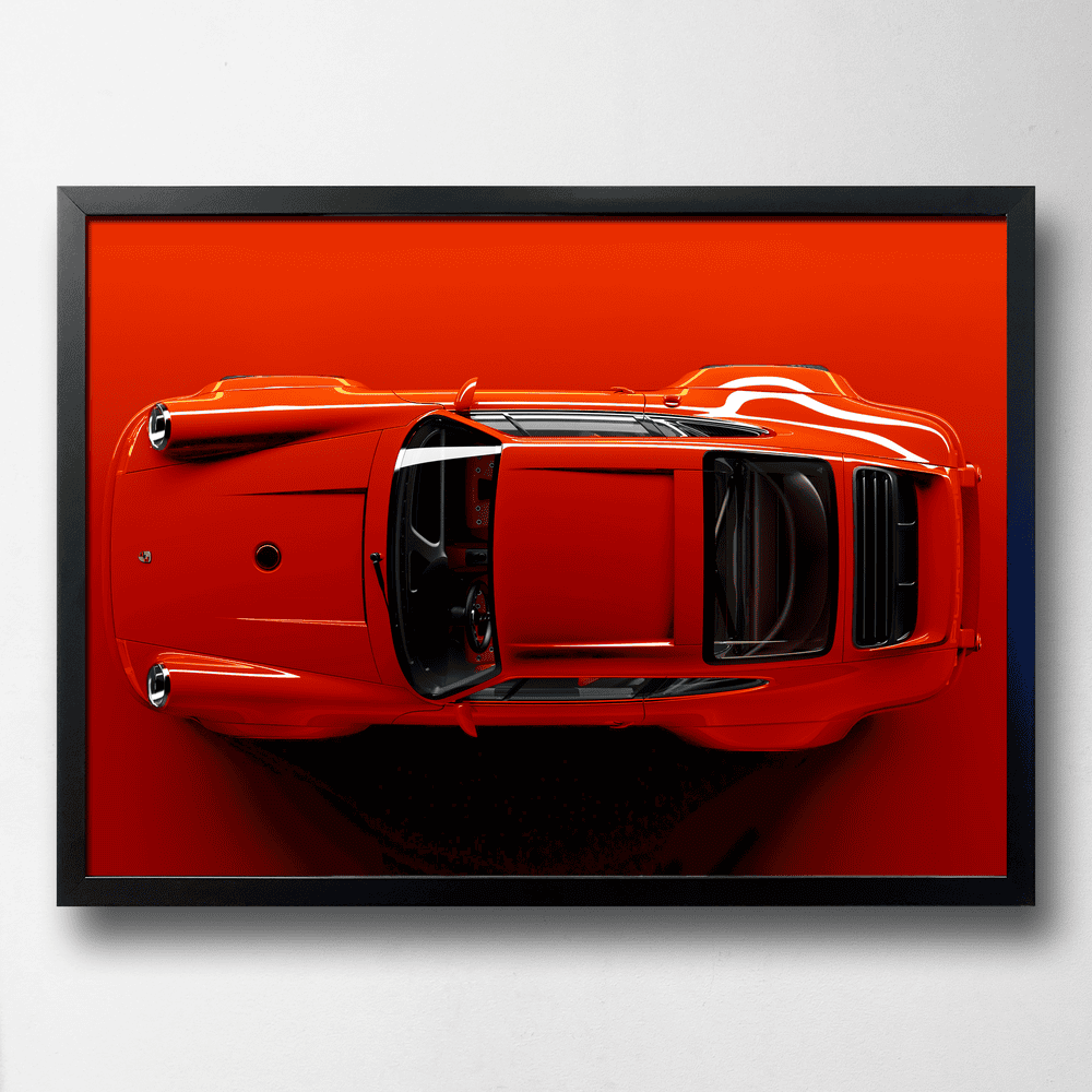 Постер Porsche 911, червоний, ПВХ
