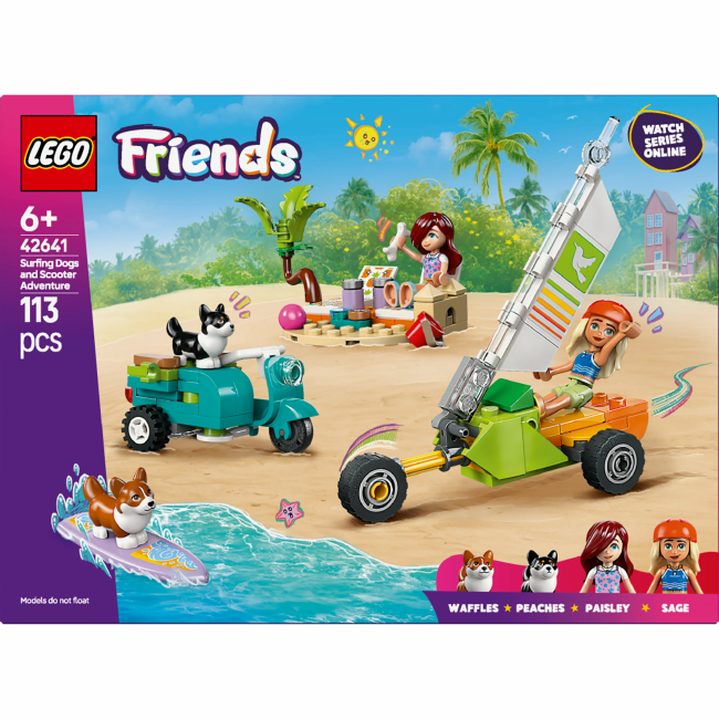 Конструктор LEGO Friends Собачі пригоди на серфі та скутері (42641)