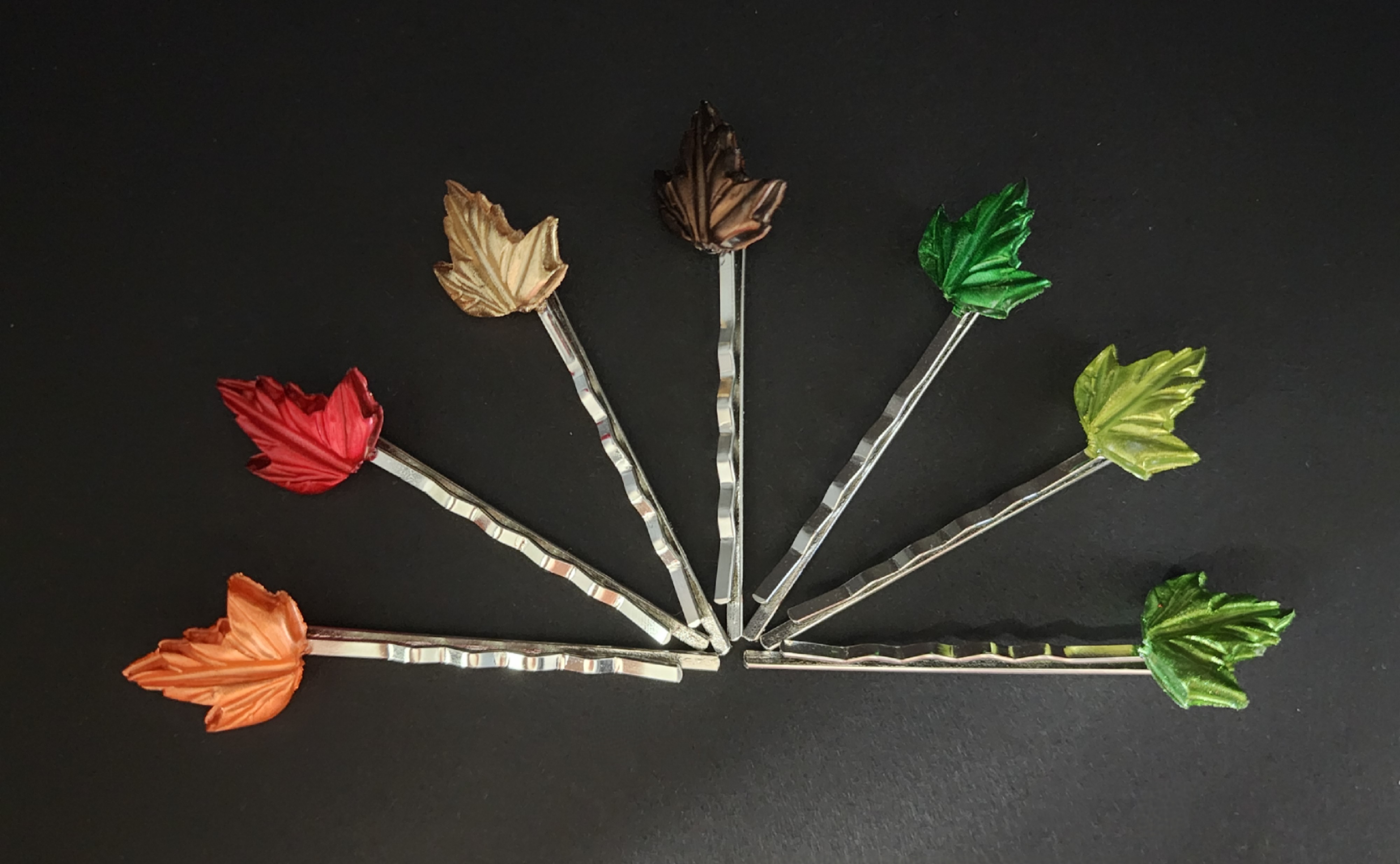 Fall Leaf Hair Pins