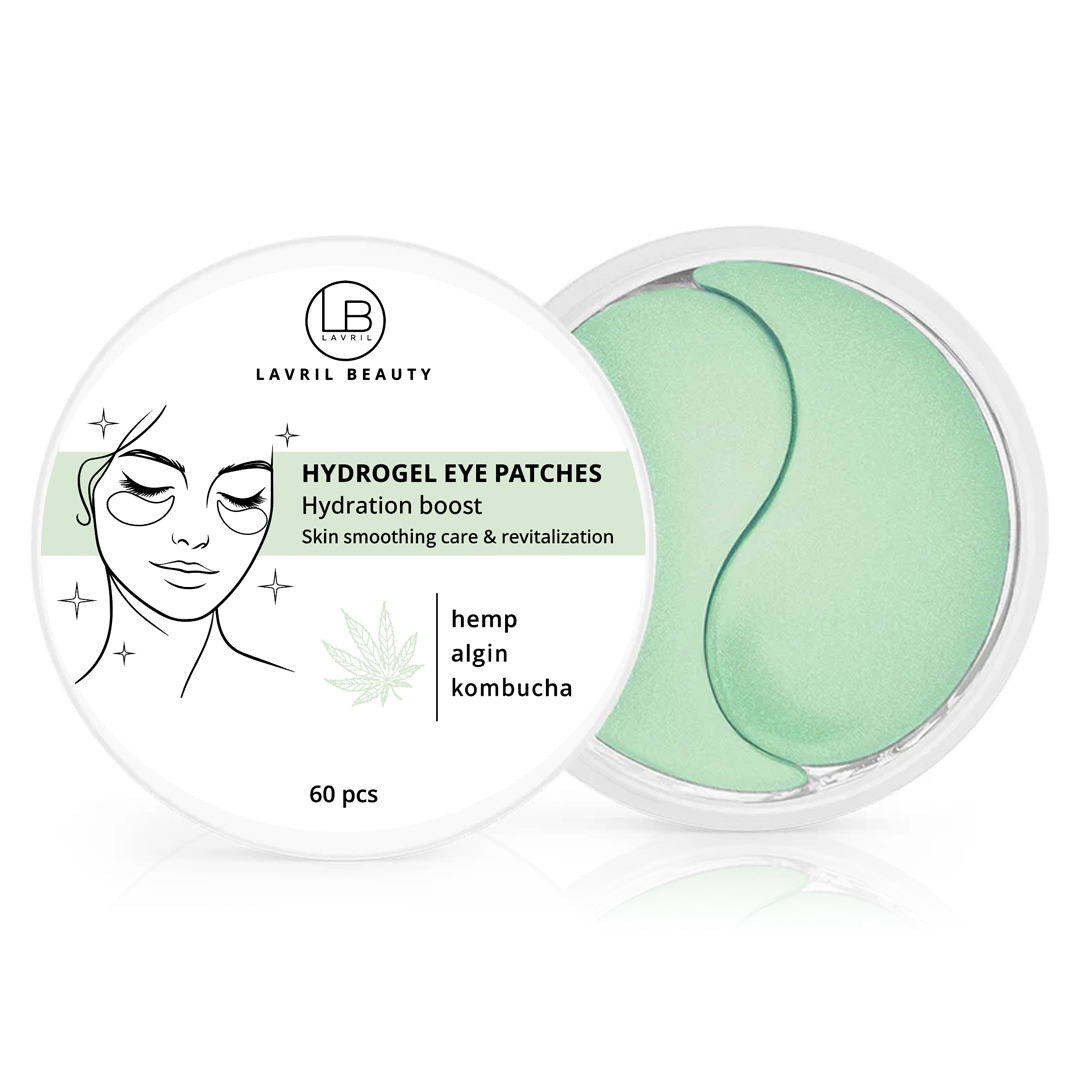 Гідрогелеві патчі глибоке зволоження з коноплею, водоростями алгіном і комбучею