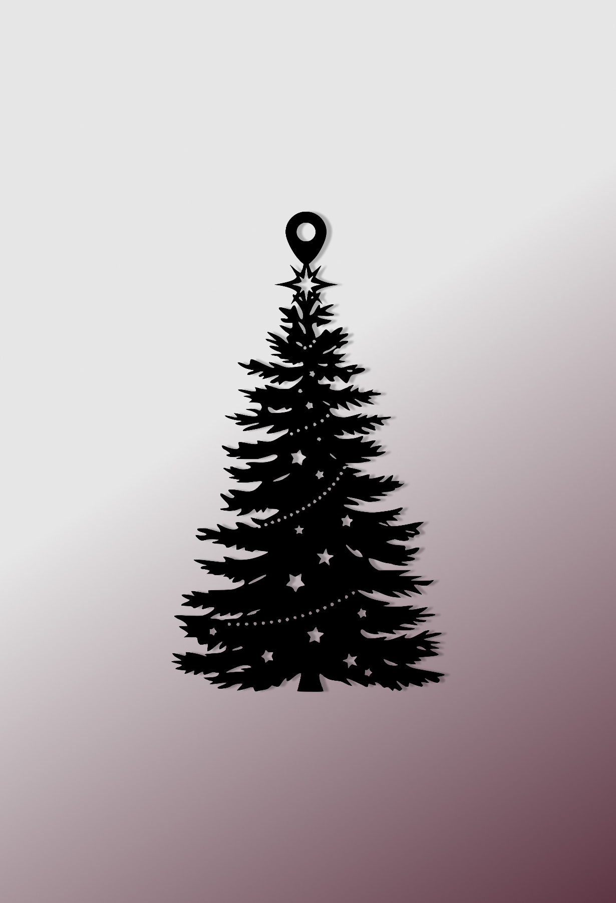 Металева прикраса “Ялинка з Вогниками”