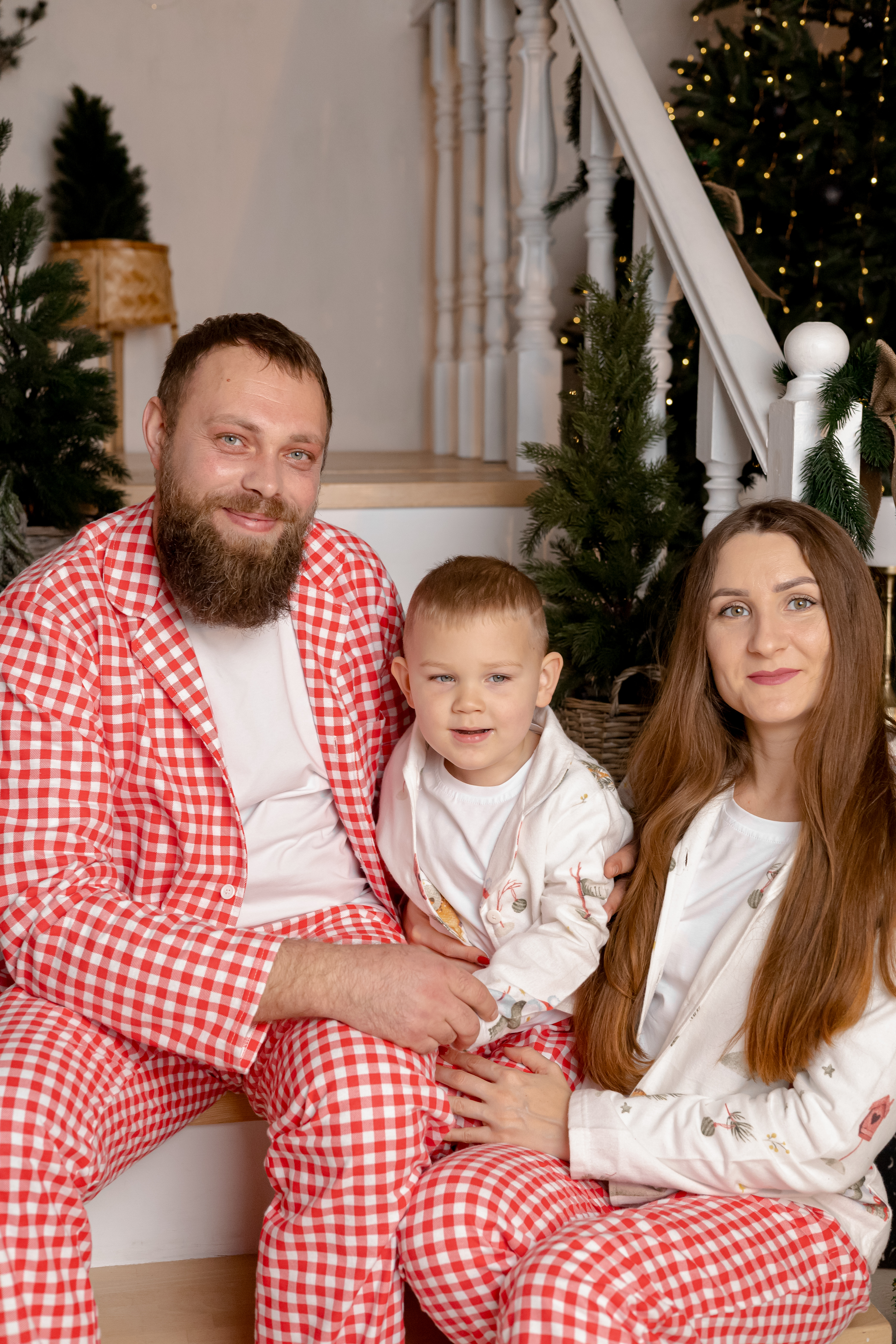 Піжама дитяча з фланелі Трійка «Сніговик»