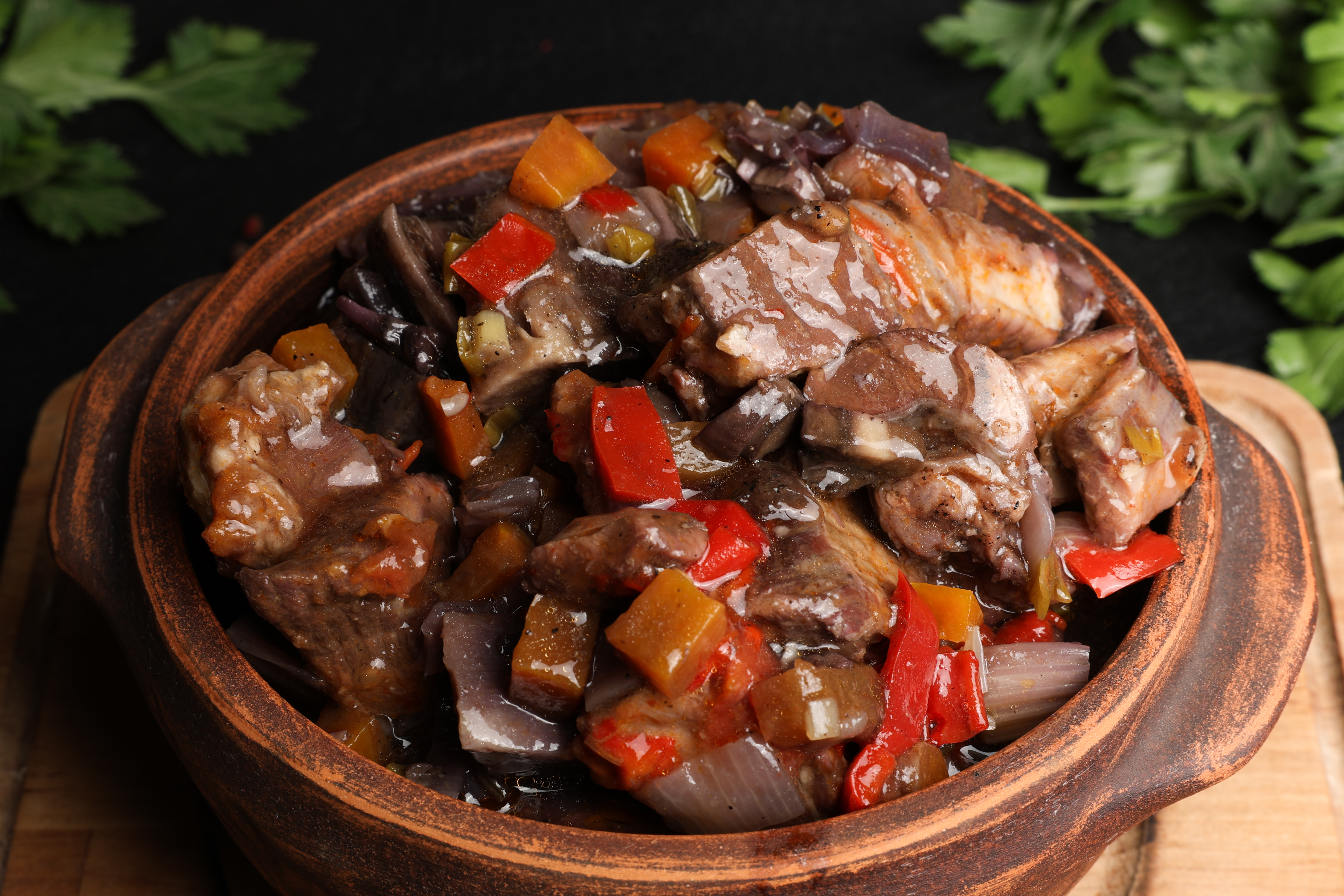 Батат з яловичиною