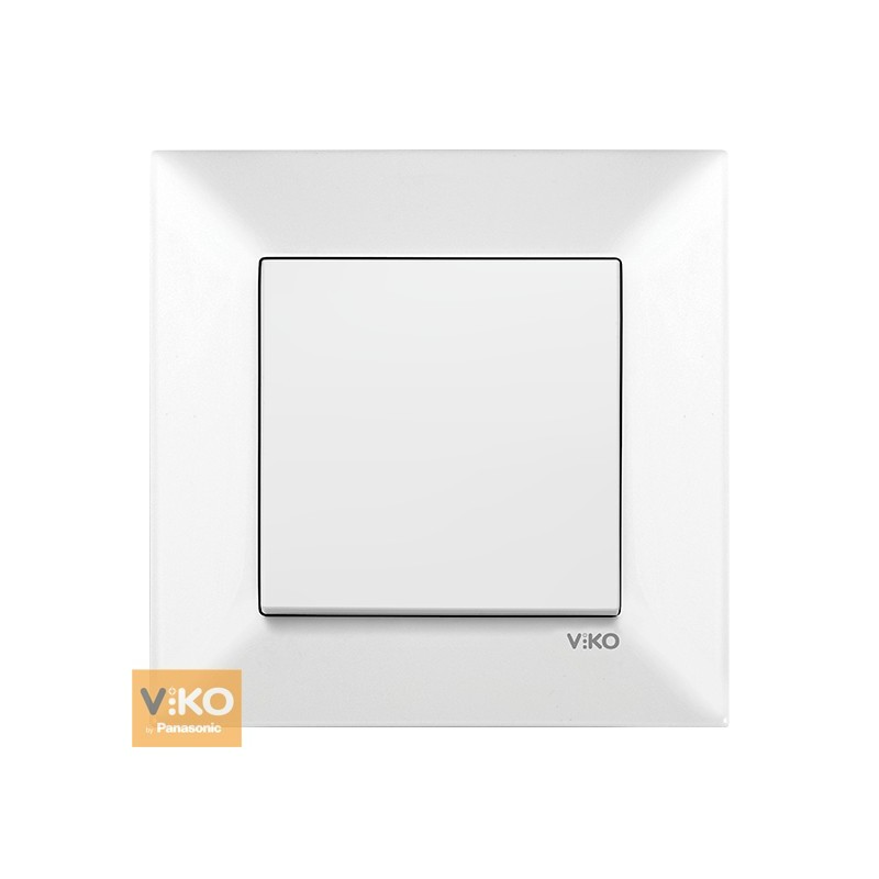 Вимикач 1-клавішний з підсвіткою Meridian білий