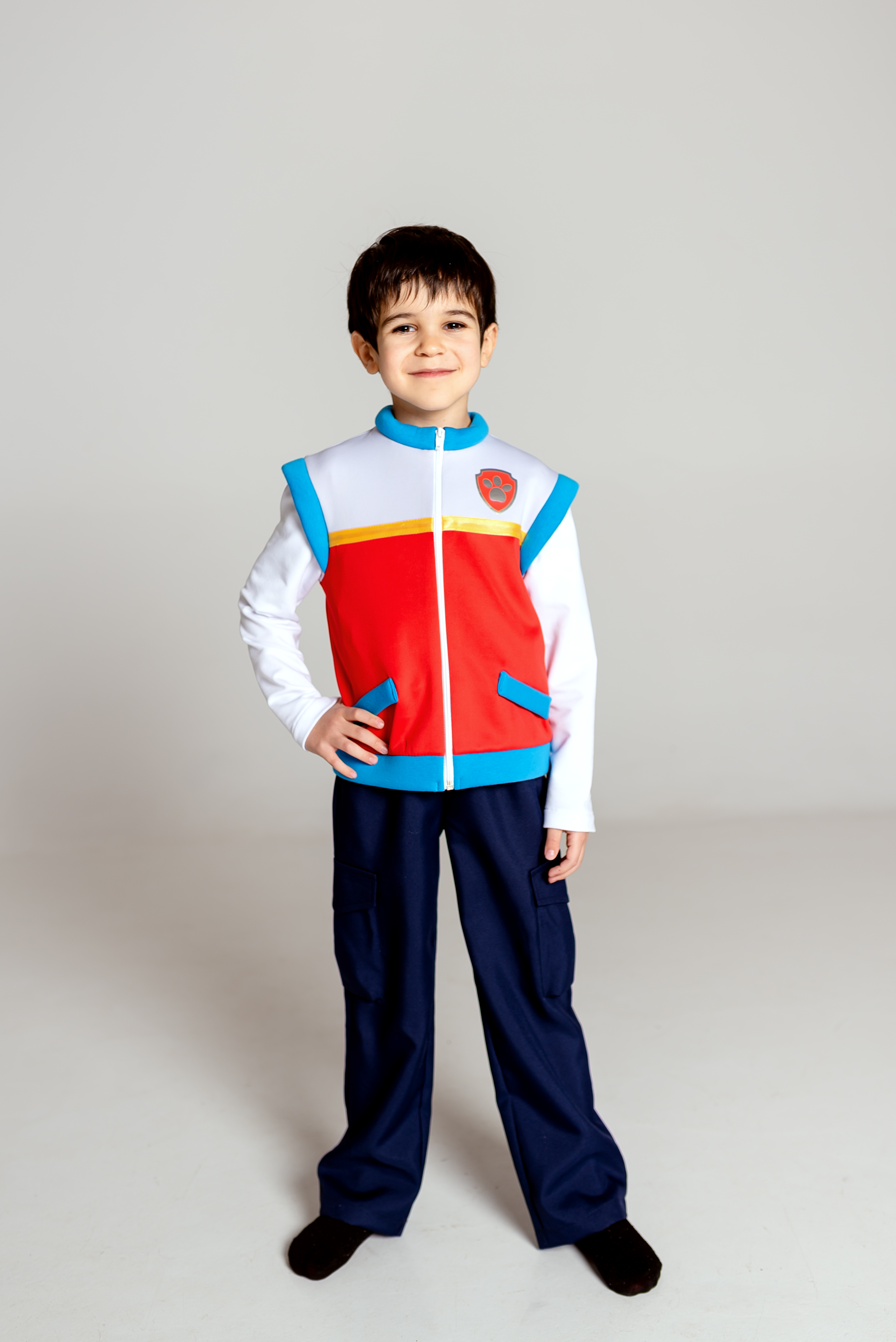 Ryder-Inspired Leader Costume for Kids – Red & Blue Roleplay Outfit by Sashka