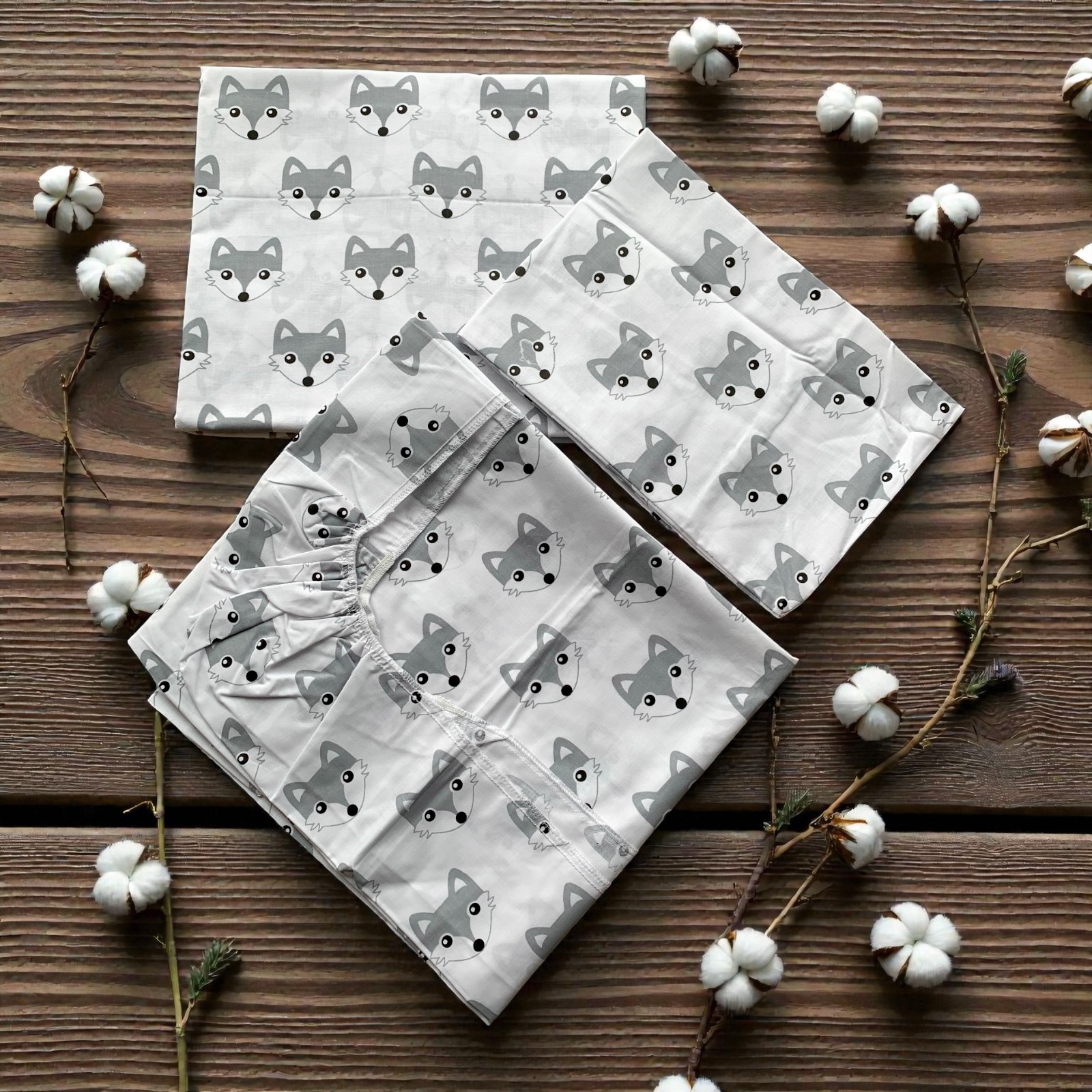 Постільна білизна з польської бавовни 3 в 1 Лисичка