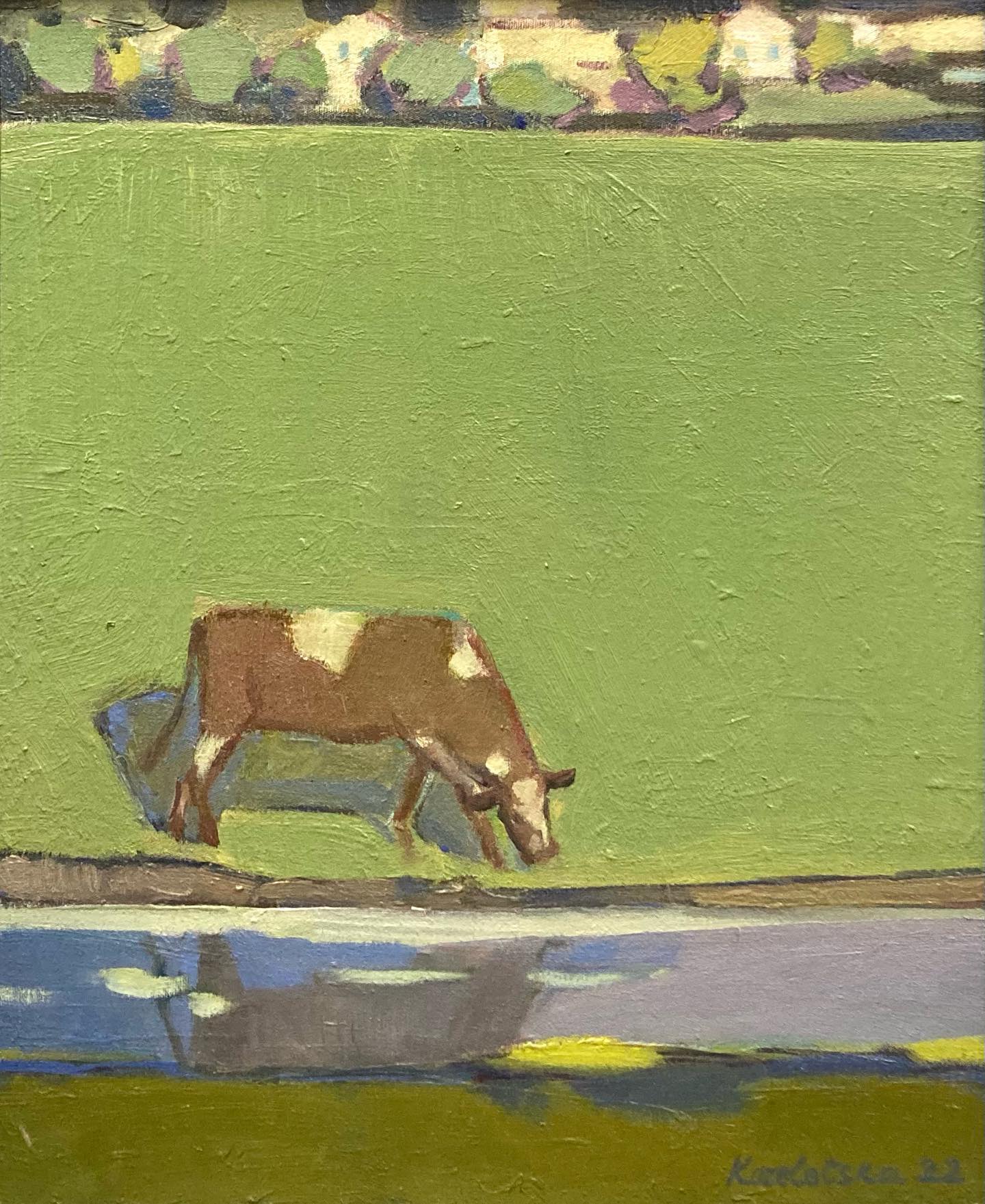 Near the source, 2022, 30x25 sm, oil on canvas