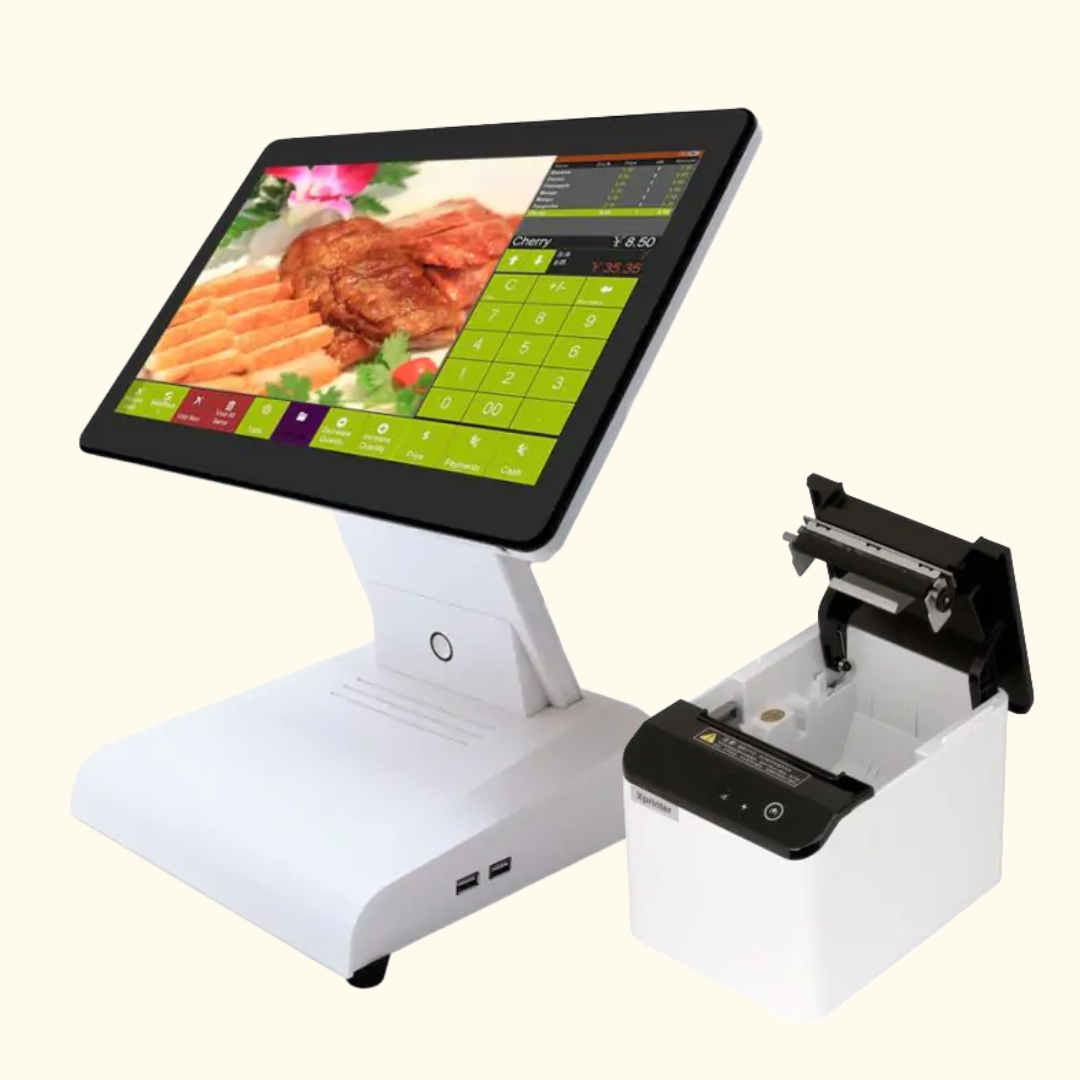 Windows POS-комплект для ресторану в білому кольорі з підтримкою Syrve