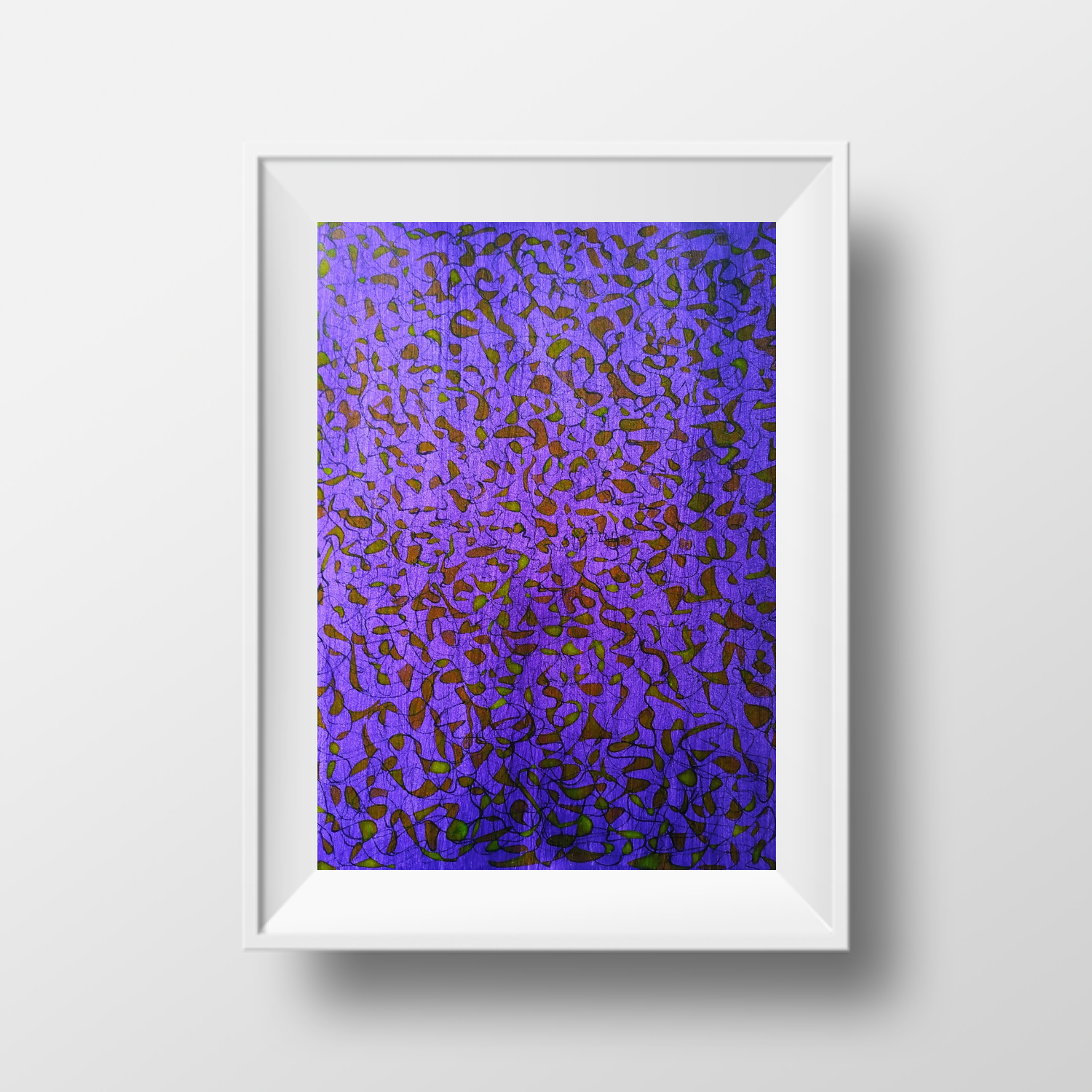Small Purple Mosaic, 2021, ink on paper, 24*17,7 cm (А5)