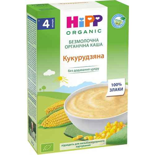 Безмолочна органічна каша «Кукурудзяна» HiPP