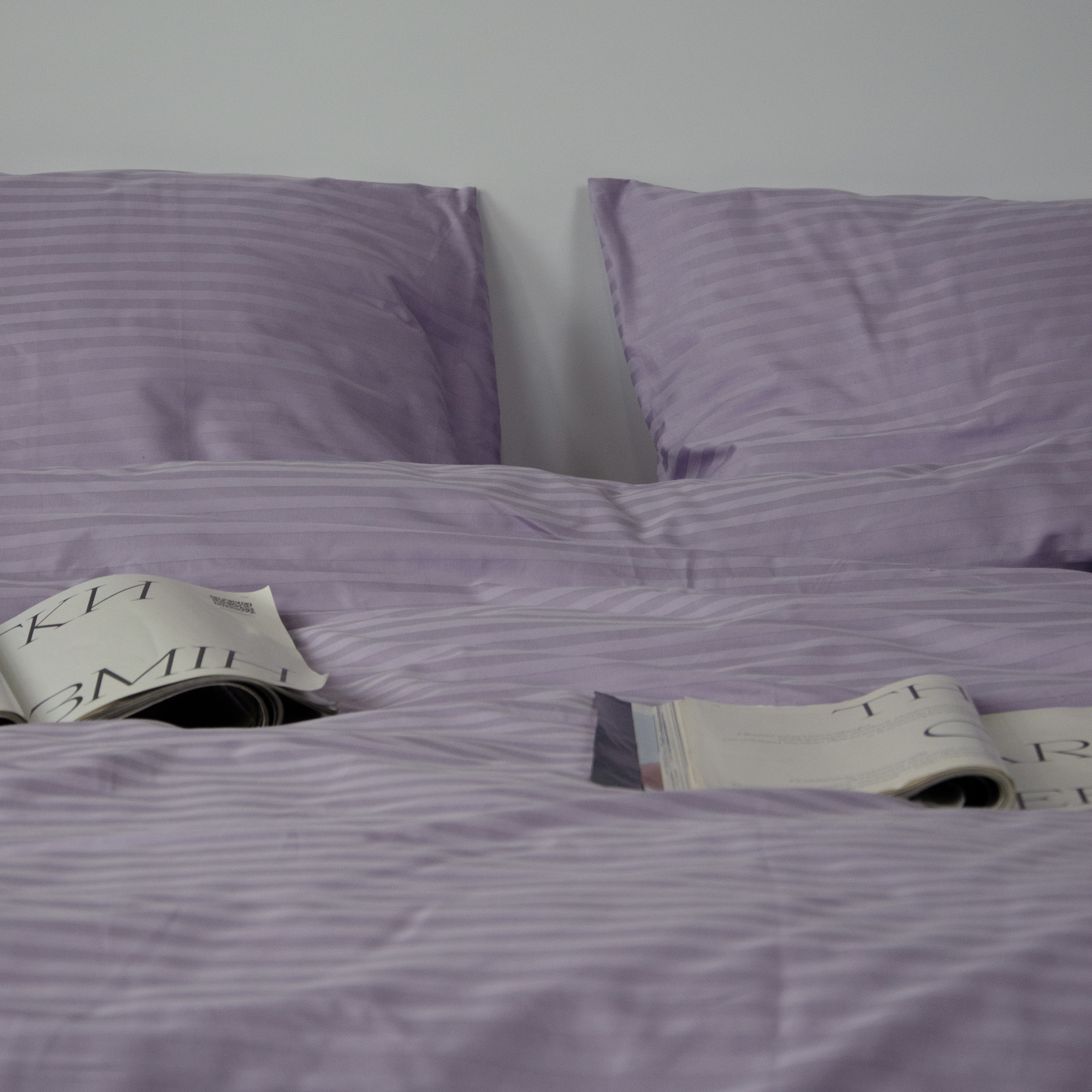Постільний комплект Страйп сатин Лаванда