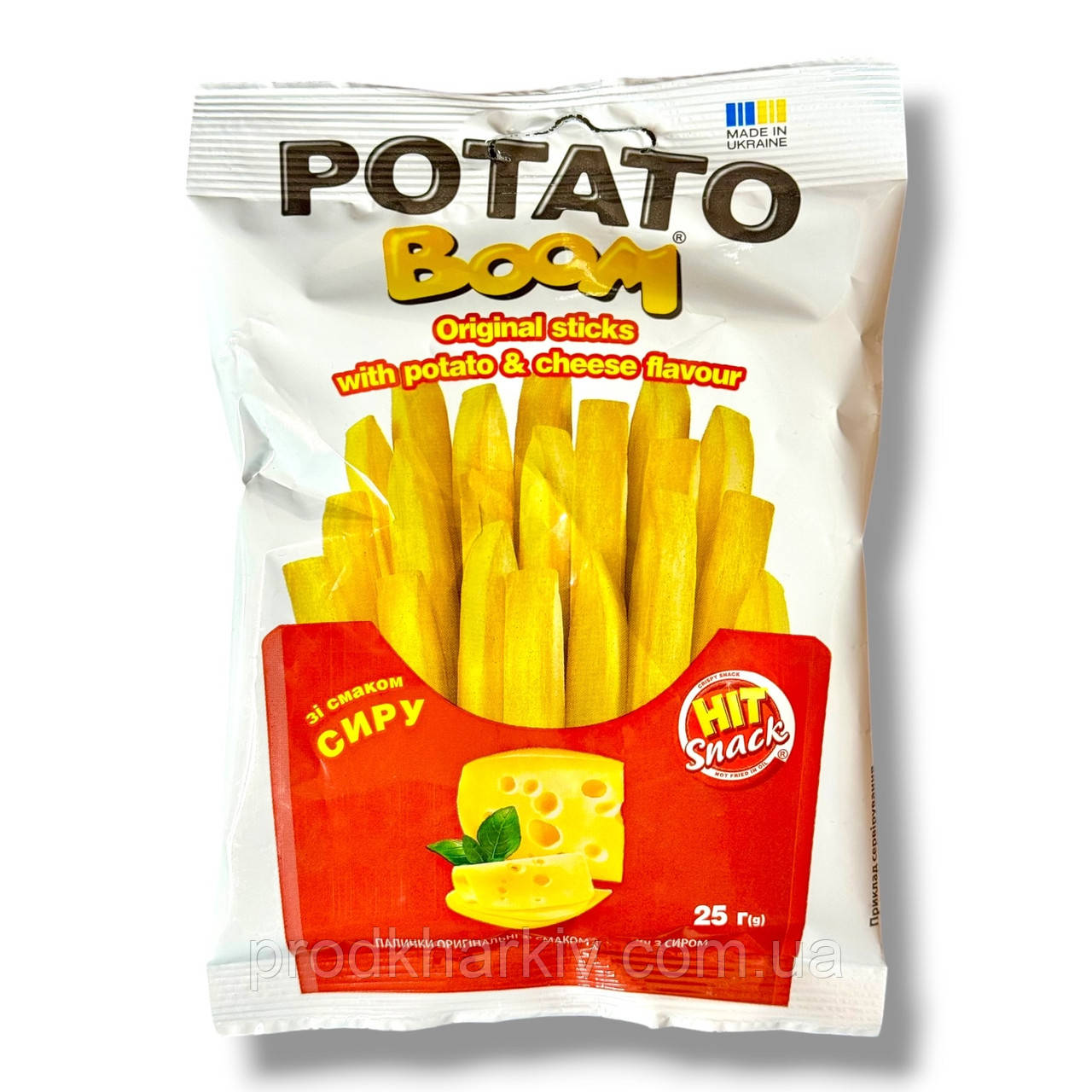 Хрусткі картопляні палички «Potato Boom» зі смаком сиру, 25 г