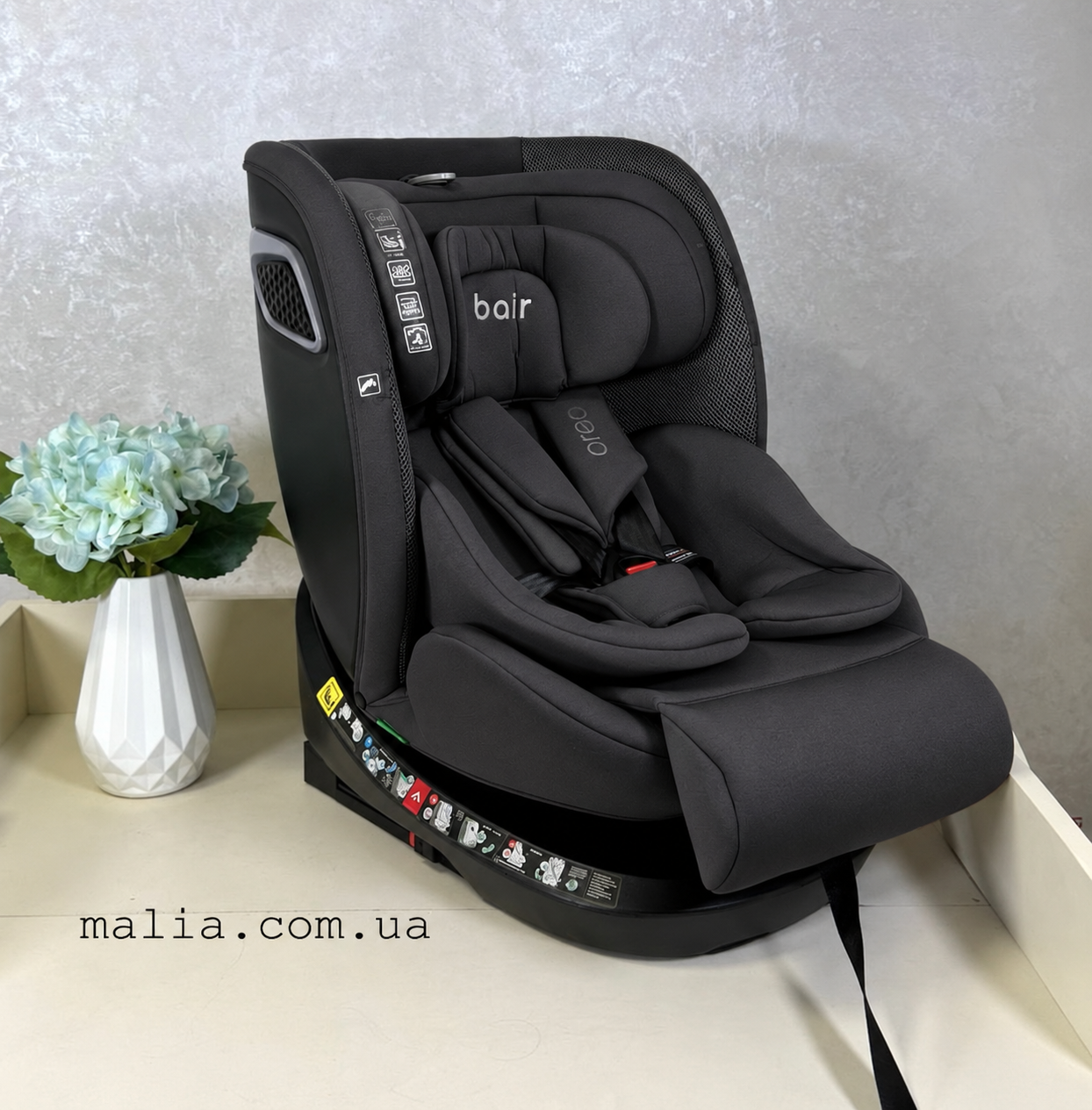Автокрісло Bair Oreo 360 i-size Iso-fix BO-01 total black