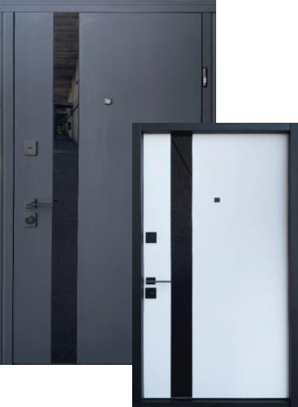 Вхідні двері STRAJ LUX серії Standard - Slim S Glass-A