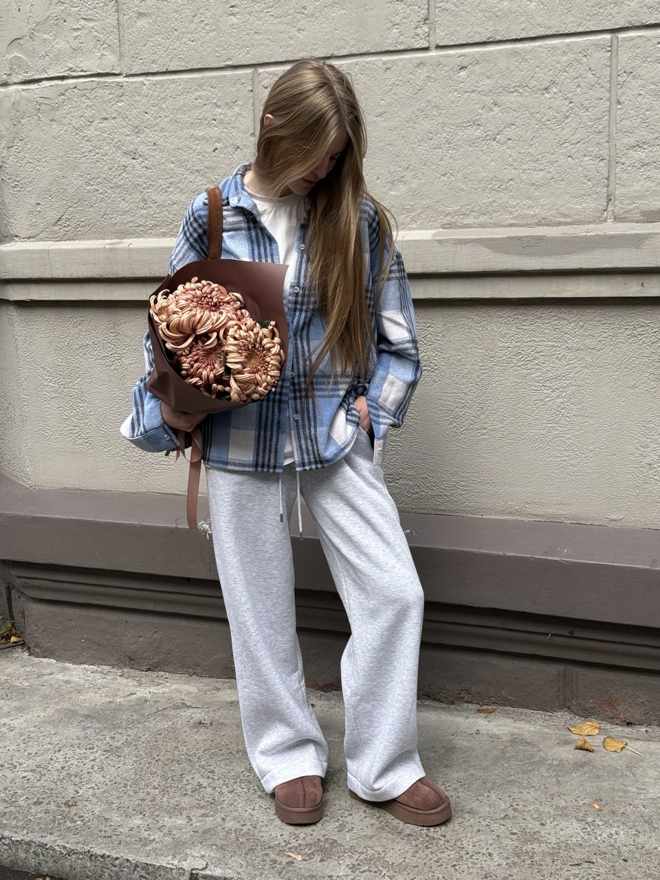 Тепла сорочка блакитна