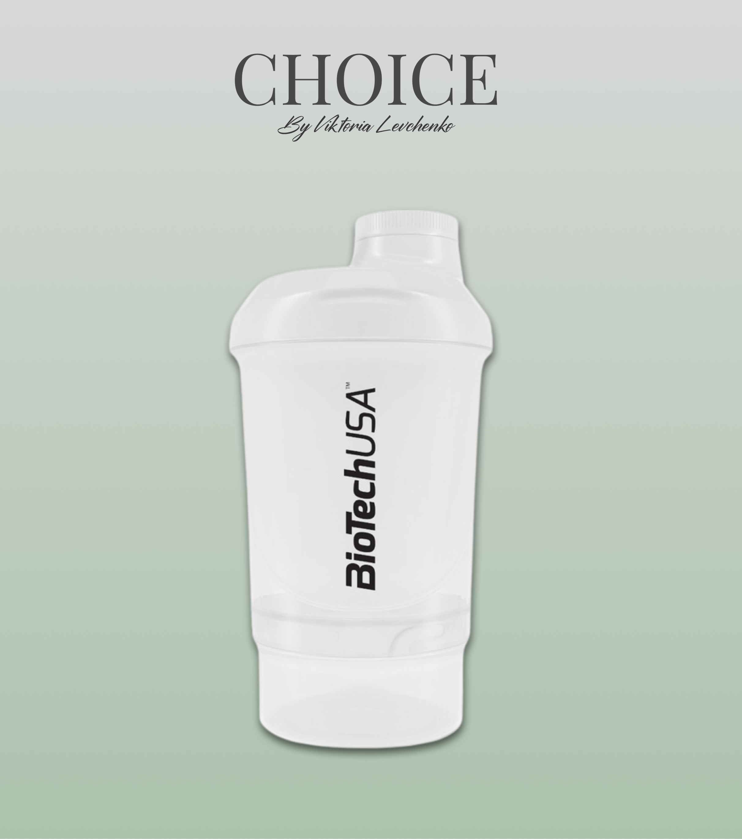 Шейкер Biotech Wave+ Nano shaker 300 мл + 150 мл Опаловий білий