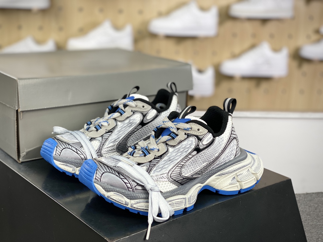 BALENCIAGA 3XL Sneakersy 3+ _Silver-blue_ 734731 W3XL59110