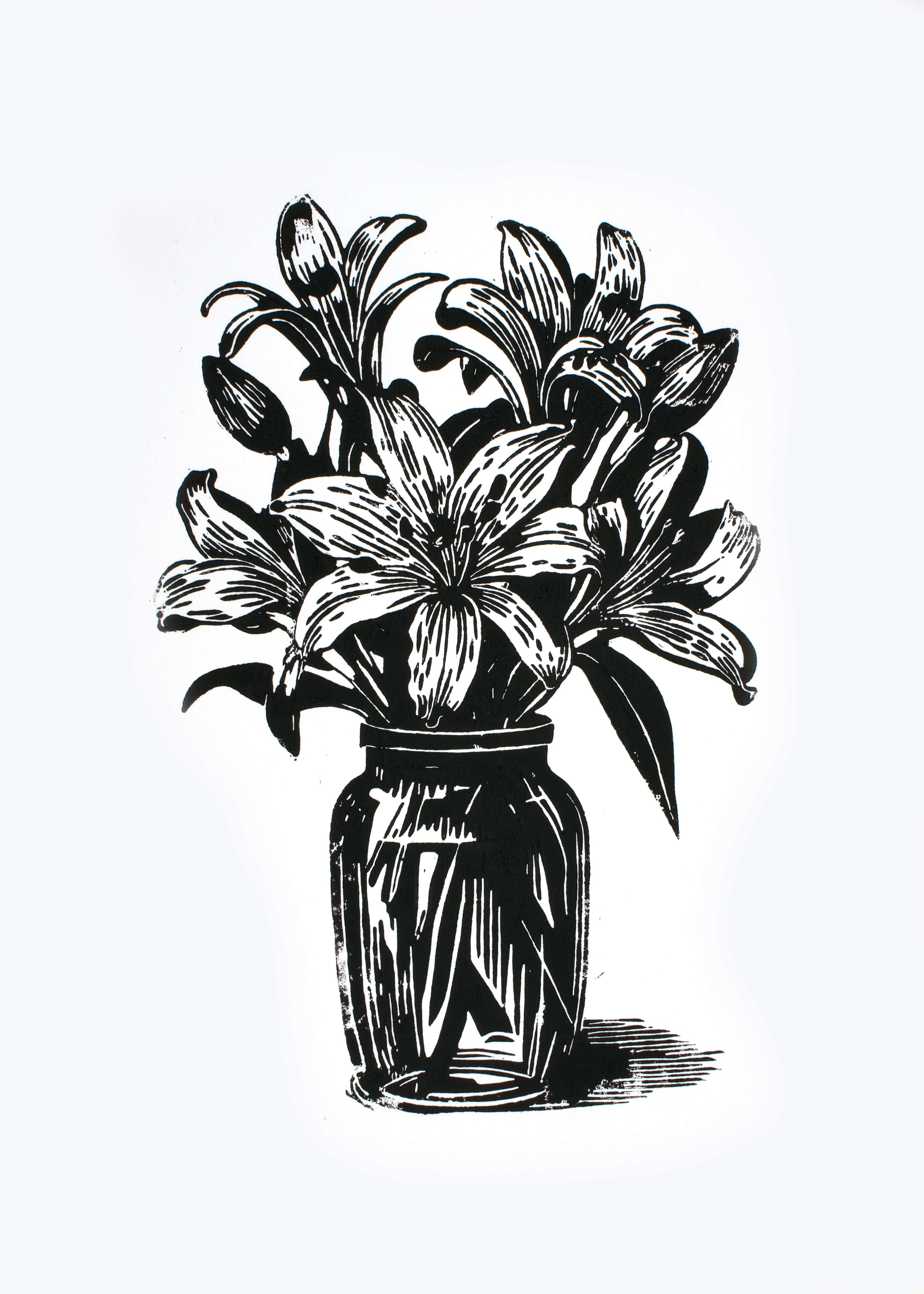 Lilies, 42x30 cm, Screenprint on paper