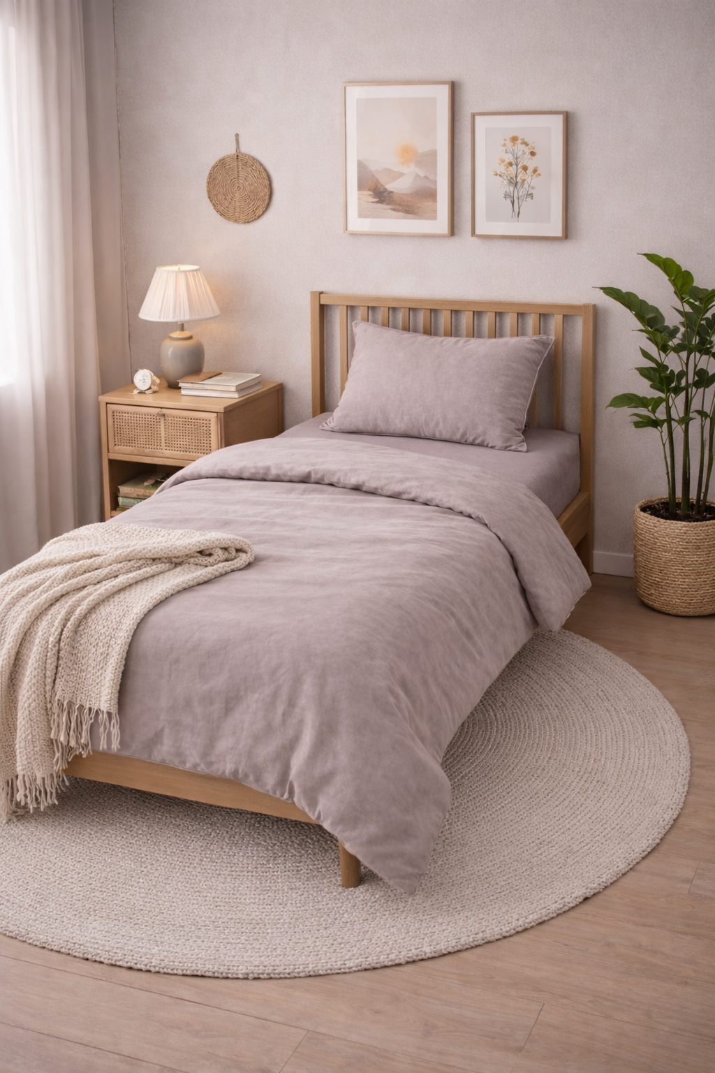 Підліткова постільна білизна варена бавовна "Сіро-бежевий"