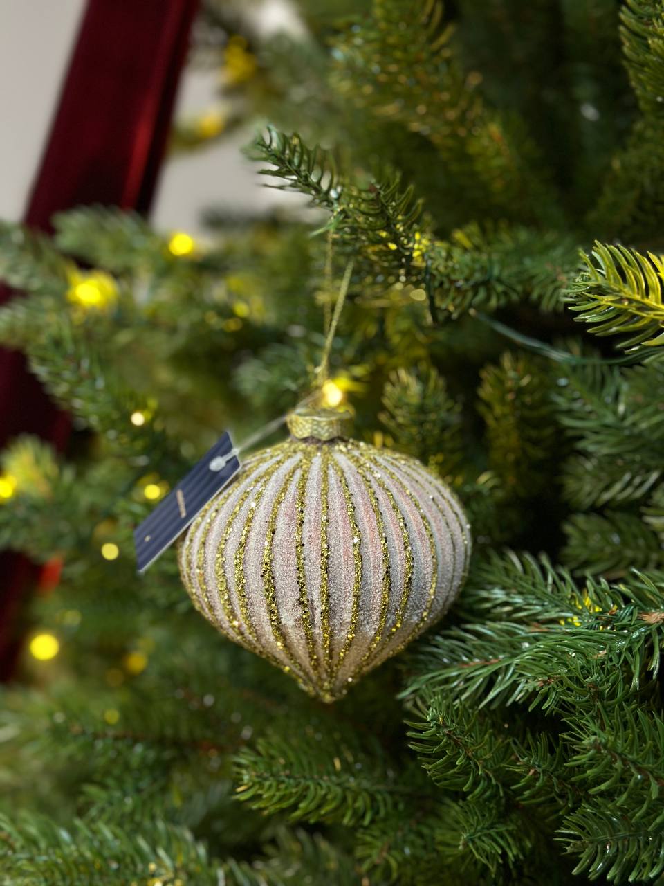 Ялинкова прикраса Цибуля із цукровим покриттям 10 см