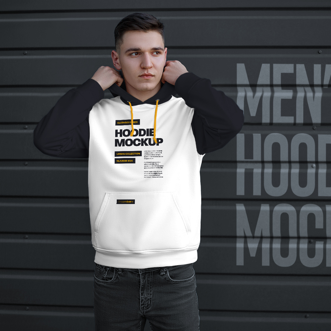 7 Mockups Men`s Hoodie. Urban Style